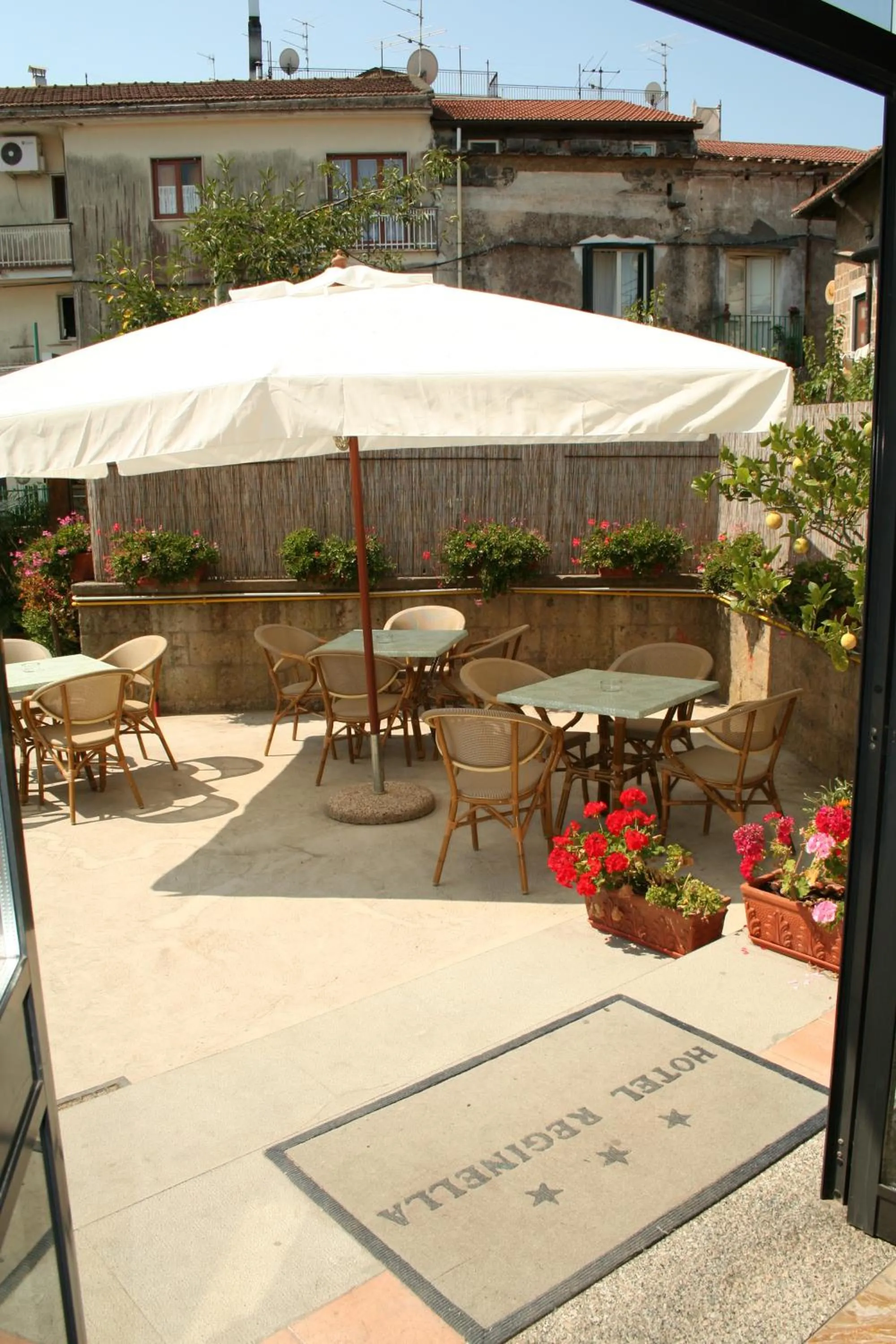 Seating area in Hotel Reginella