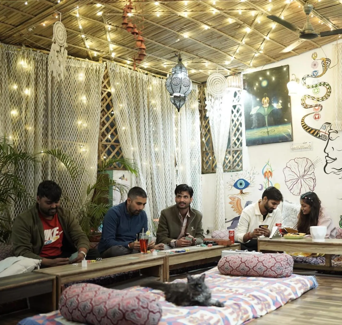 Restaurant/places to eat in The Pink Chapter Hostel, Jaipur