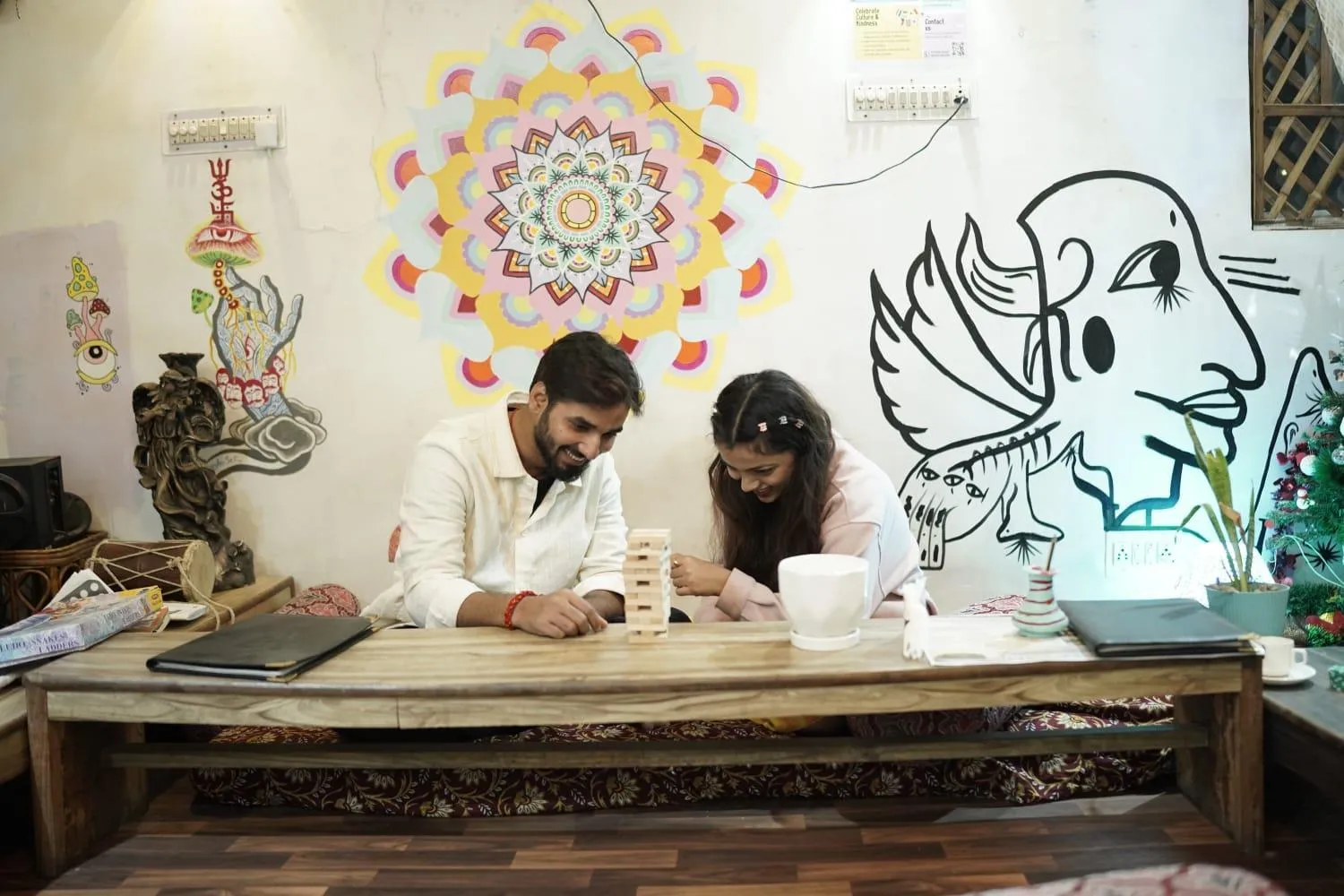 Restaurant/places to eat in The Pink Chapter Hostel, Jaipur