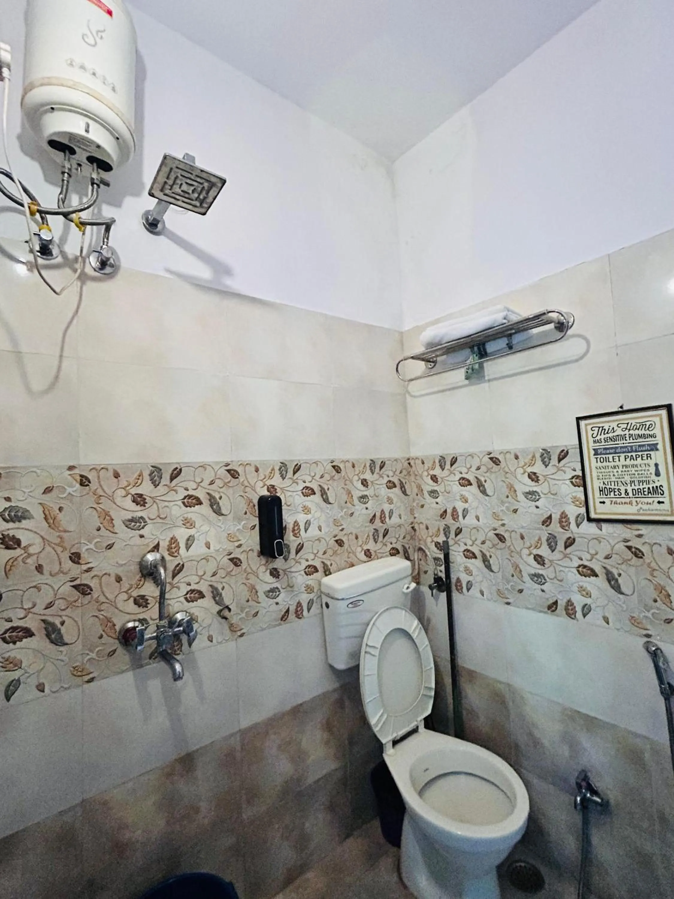 Toilet in The Pink Chapter Hostel, Jaipur