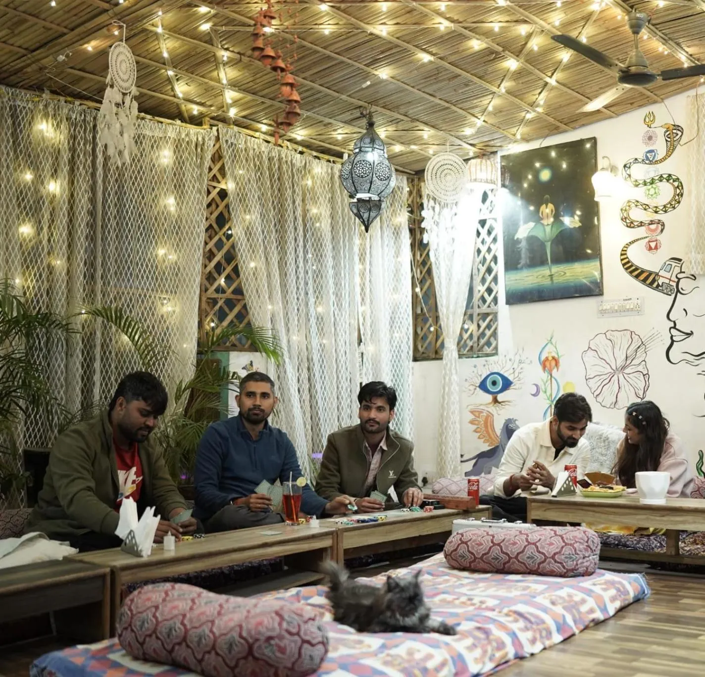 Restaurant/places to eat in The Pink Chapter Hostel, Jaipur