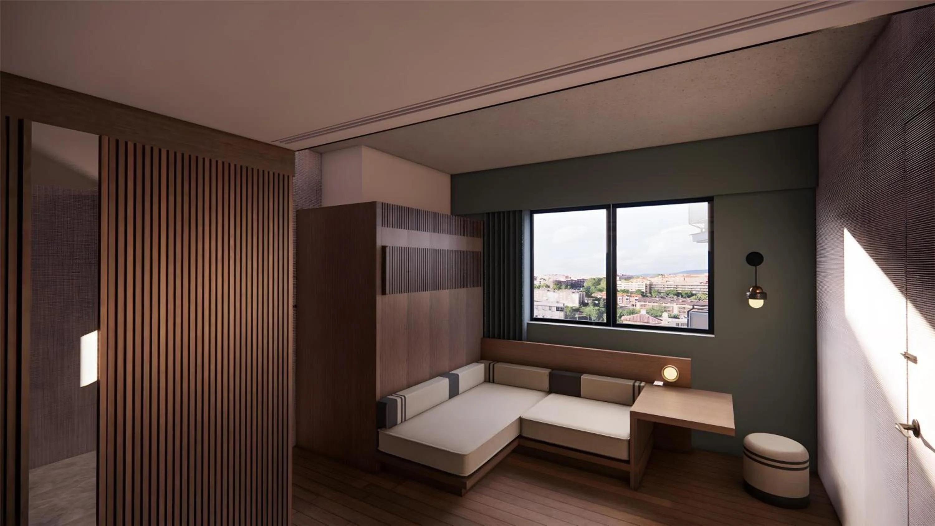 Flex Room with Queen Wall Bed in Motto By Hilton Guadalajara Centro Historico