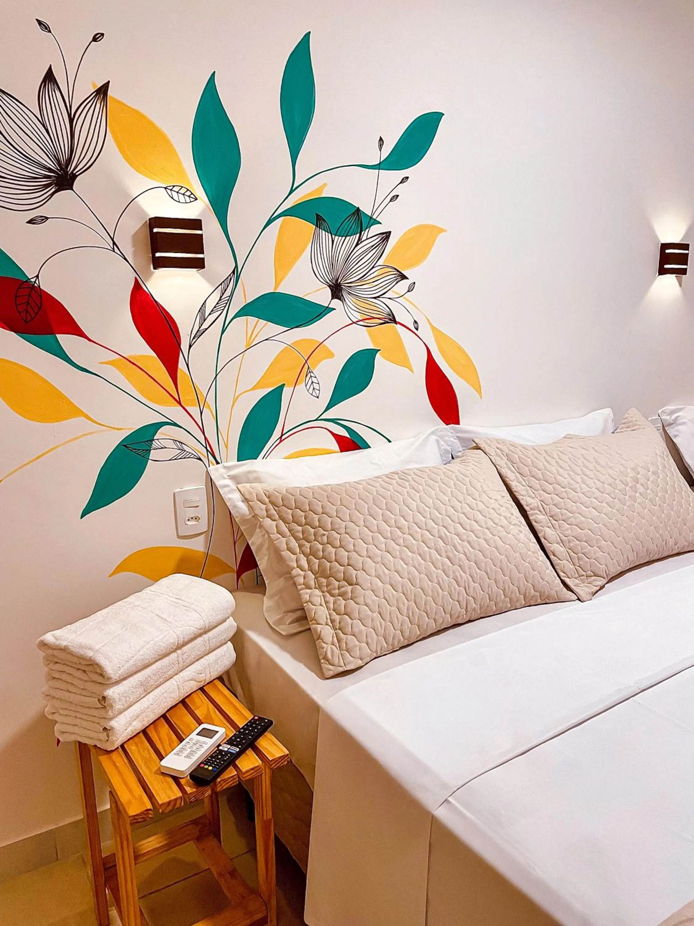 Bed in Pousada Solana