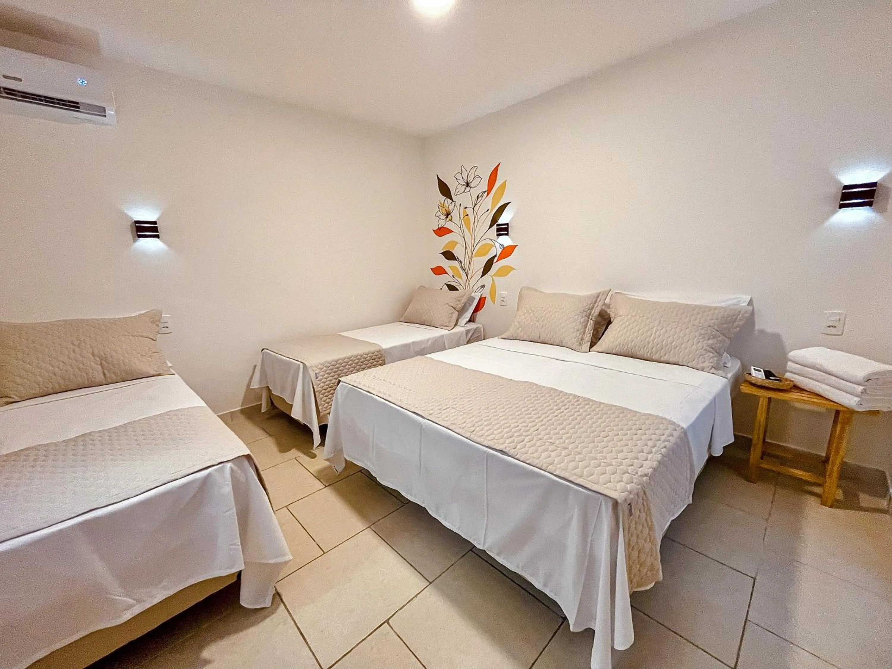 Bed in Pousada Solana