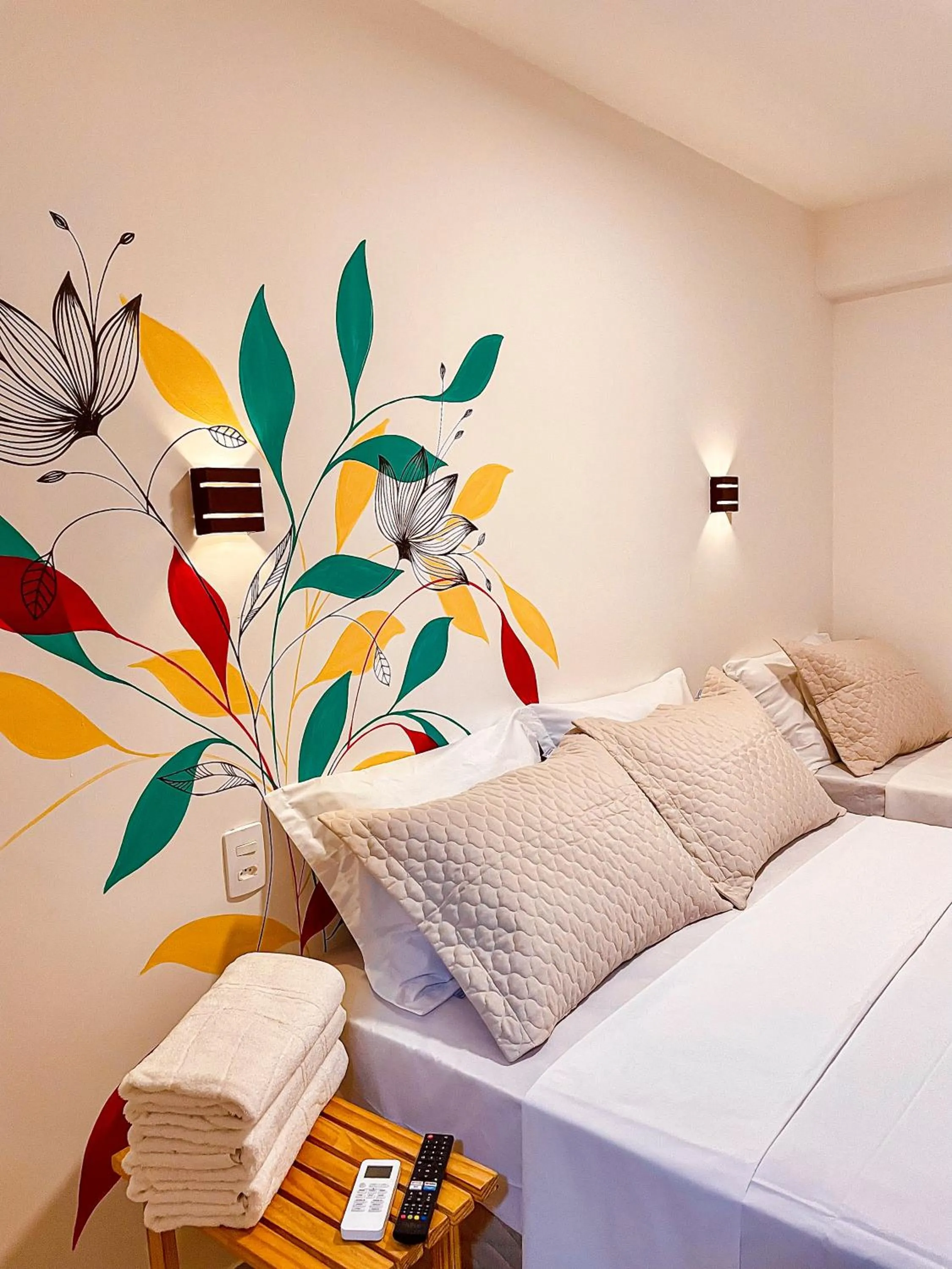 Bed in Pousada Solana