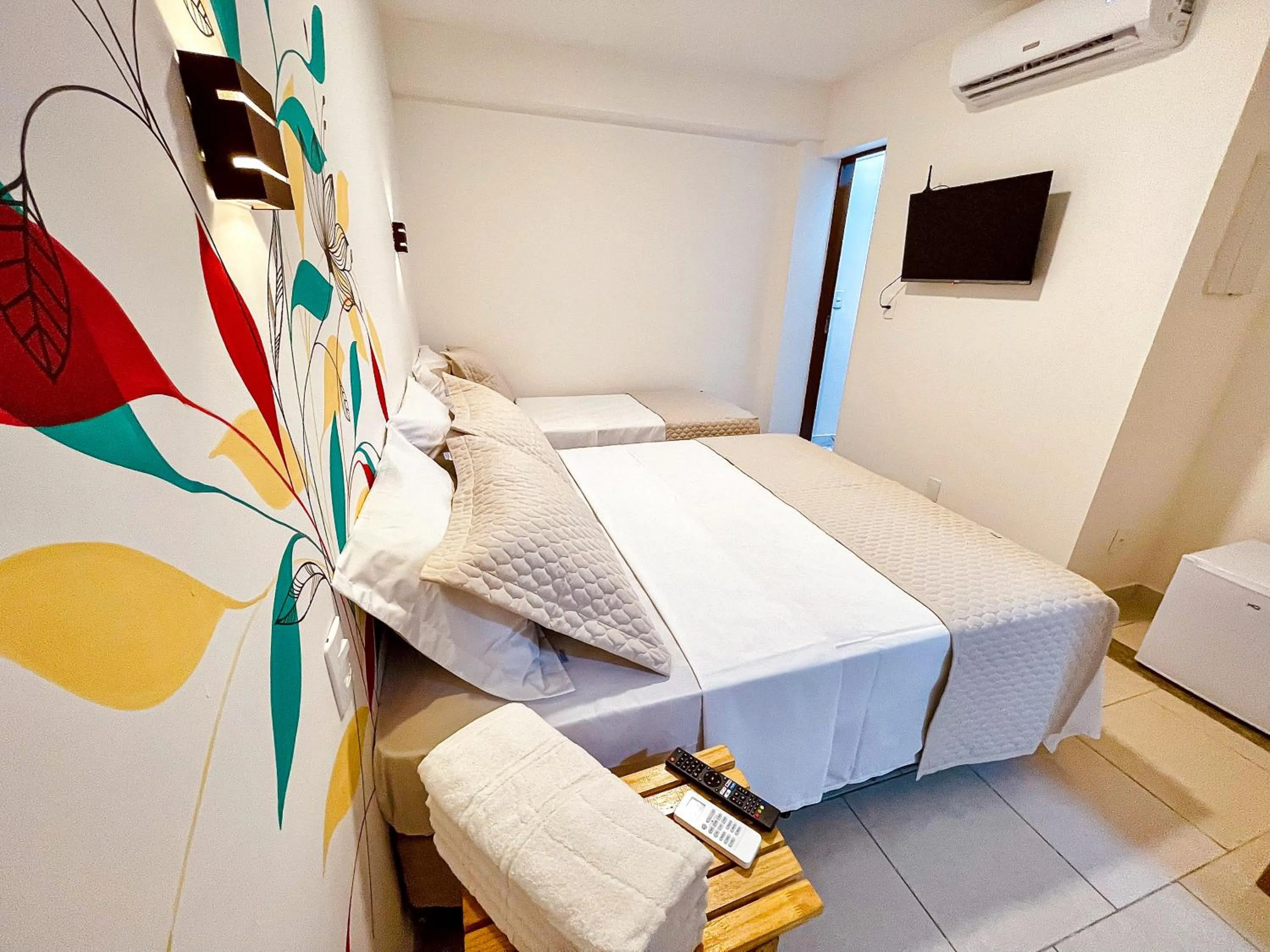 Bed in Pousada Solana