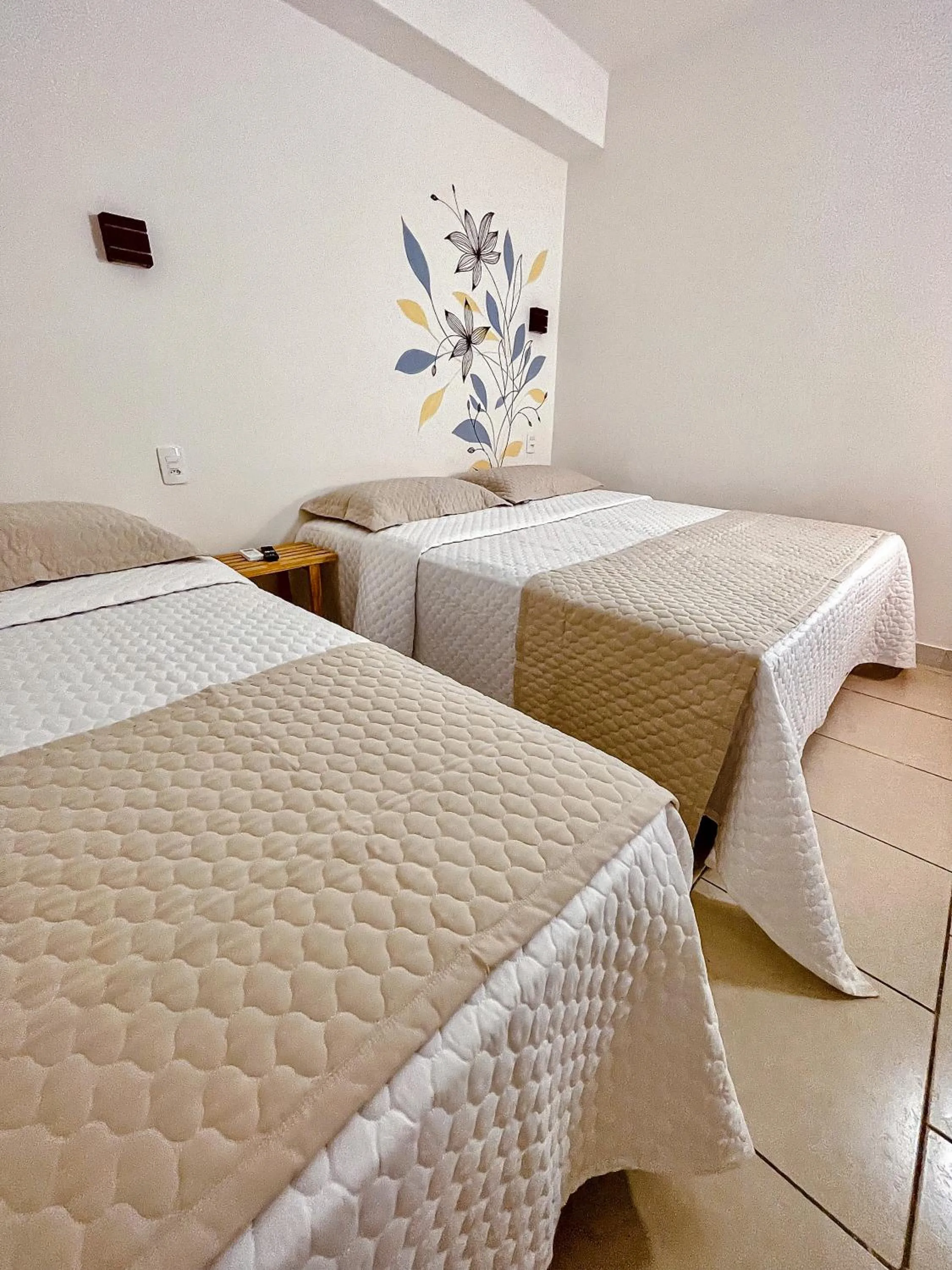 Bed in Pousada Solana