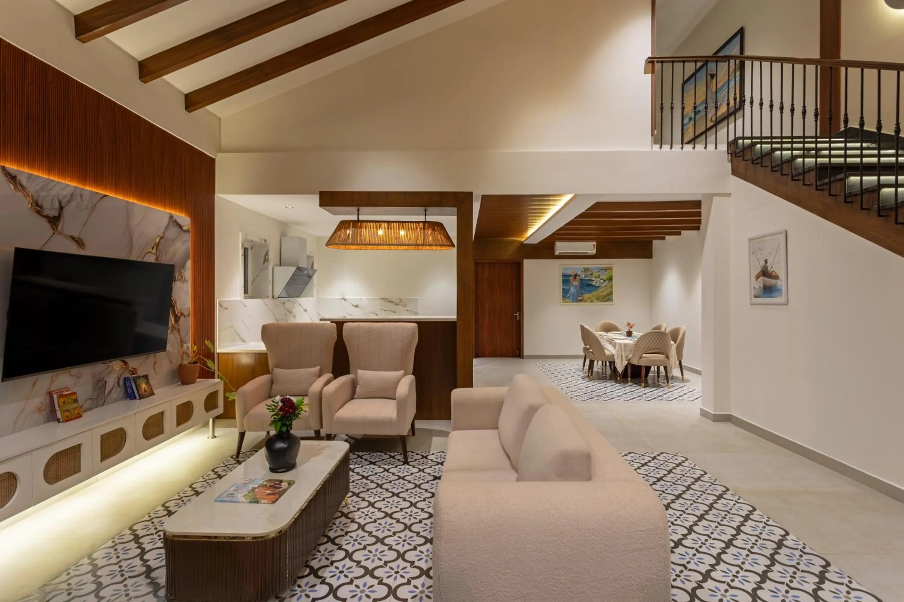 Living room in Lamrin Morjim Goa