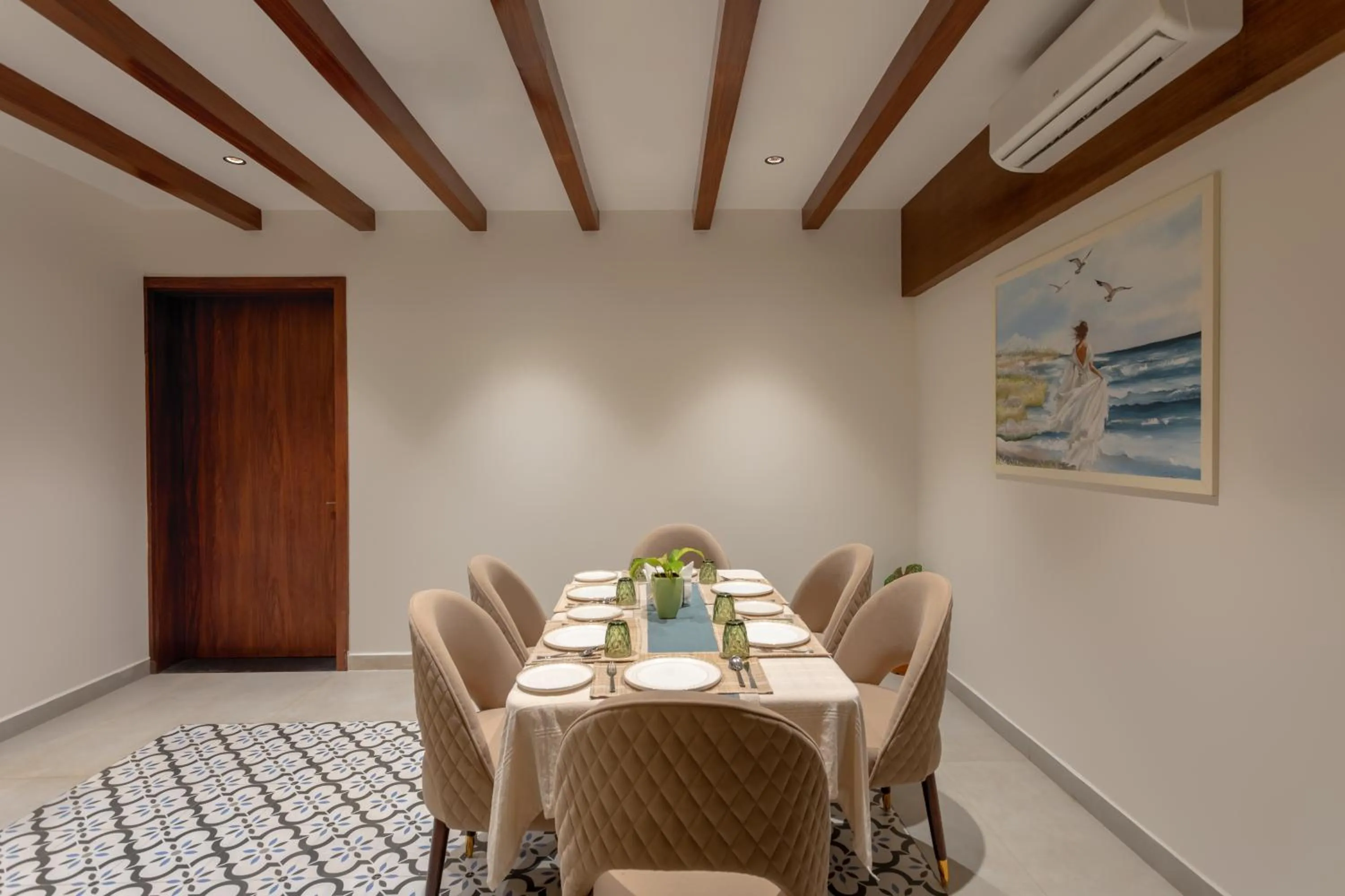 Dining area in Lamrin Morjim Goa