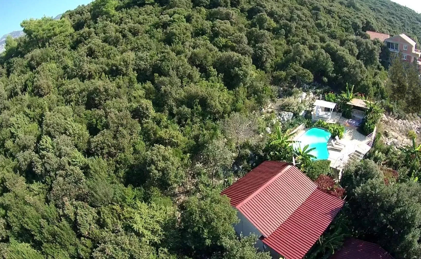 Bird's eye view in Relax tiny villas 40 meters of the beach