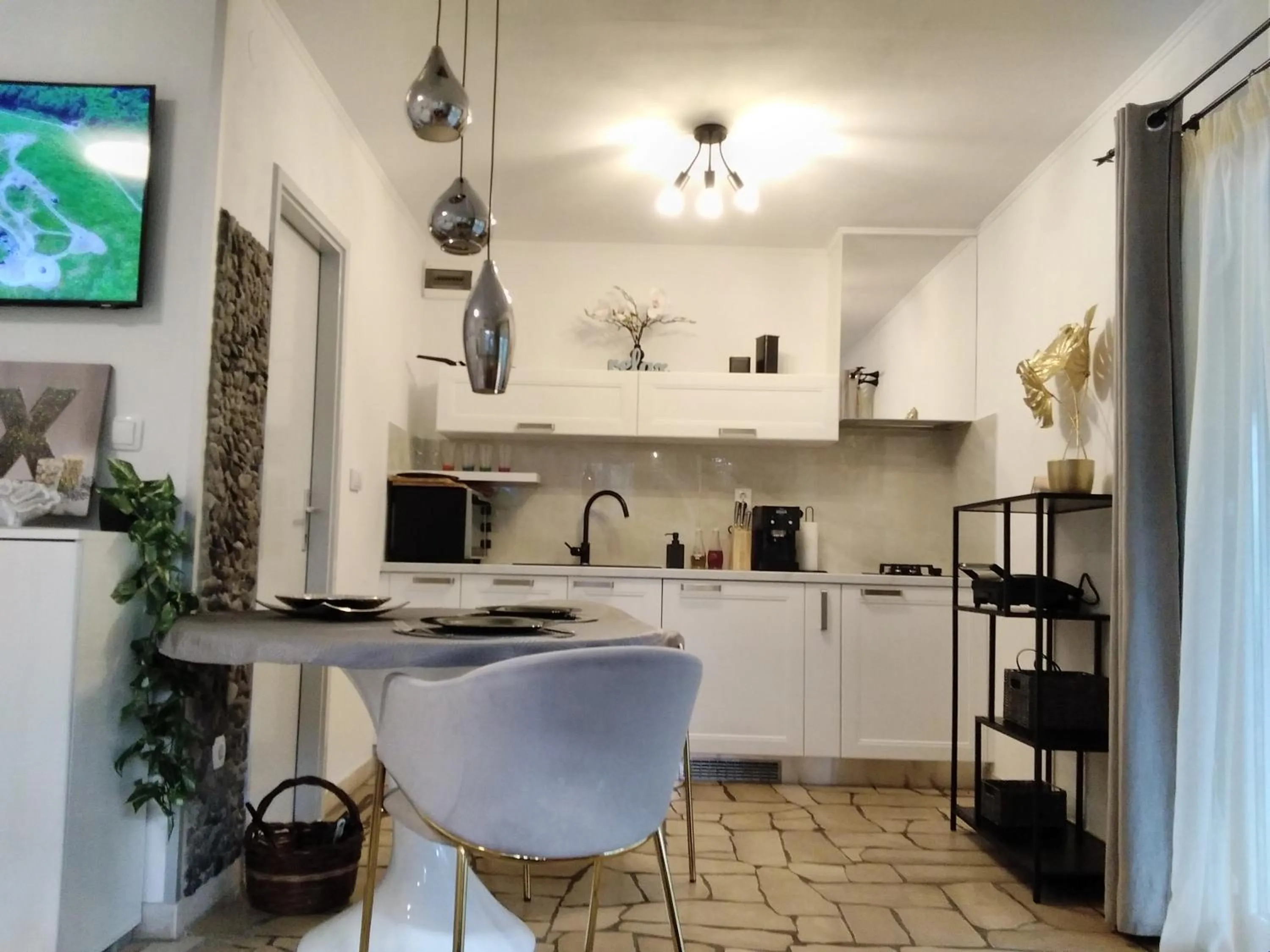 Kitchen or kitchenette in Relax tiny villas 40 meters of the beach