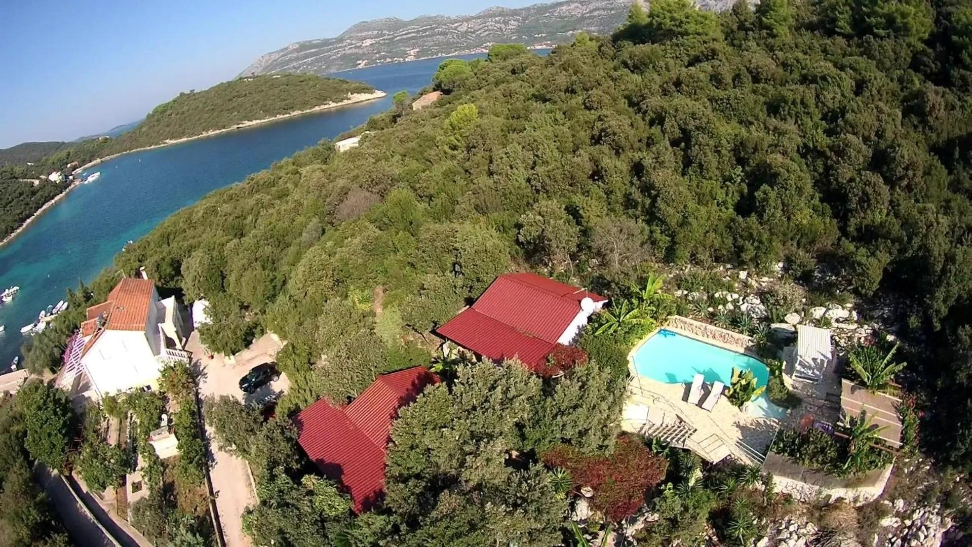 Bird's eye view in Relax tiny villas 40 meters of the beach