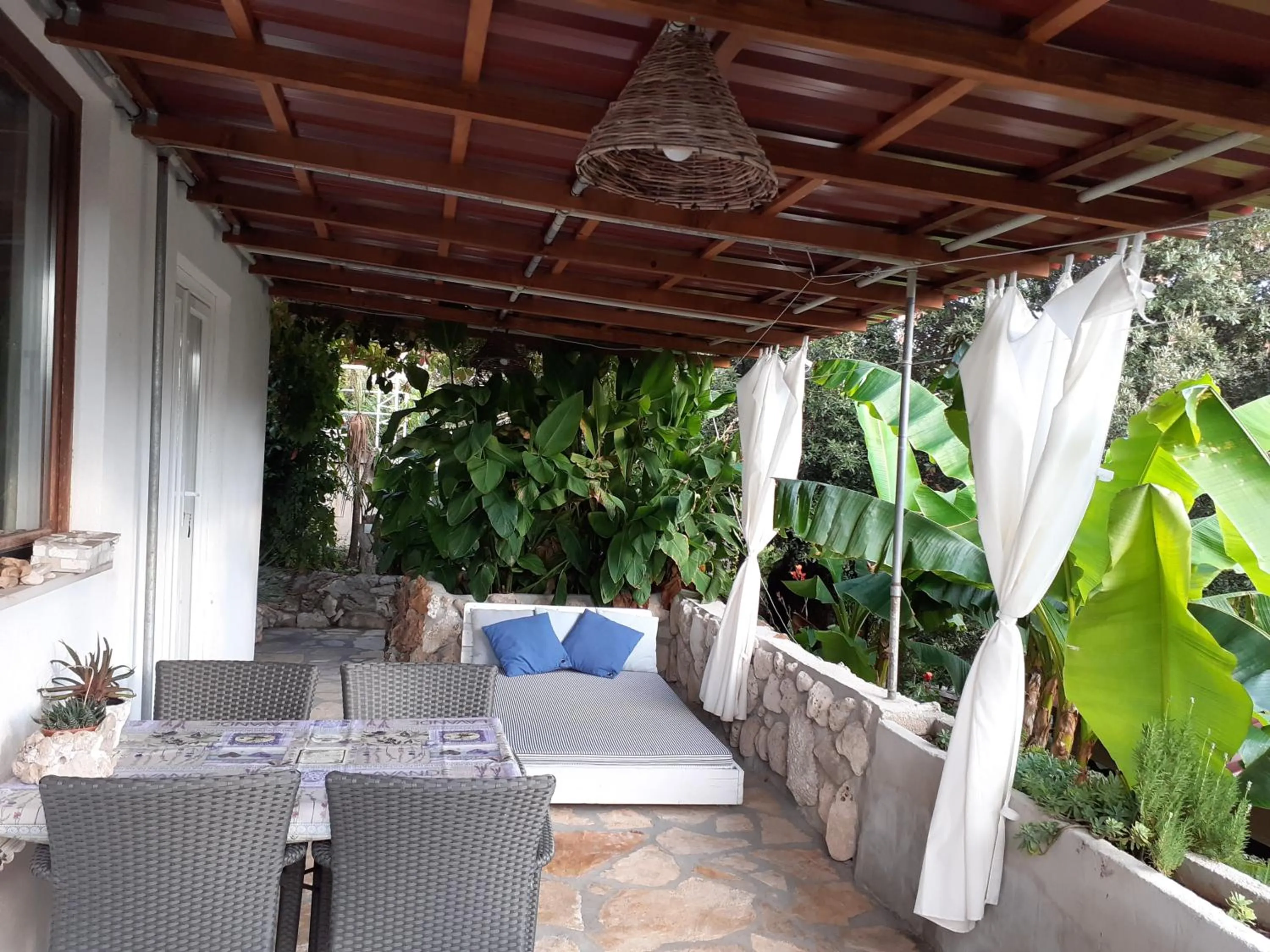 Patio in Relax tiny villas 40 meters of the beach