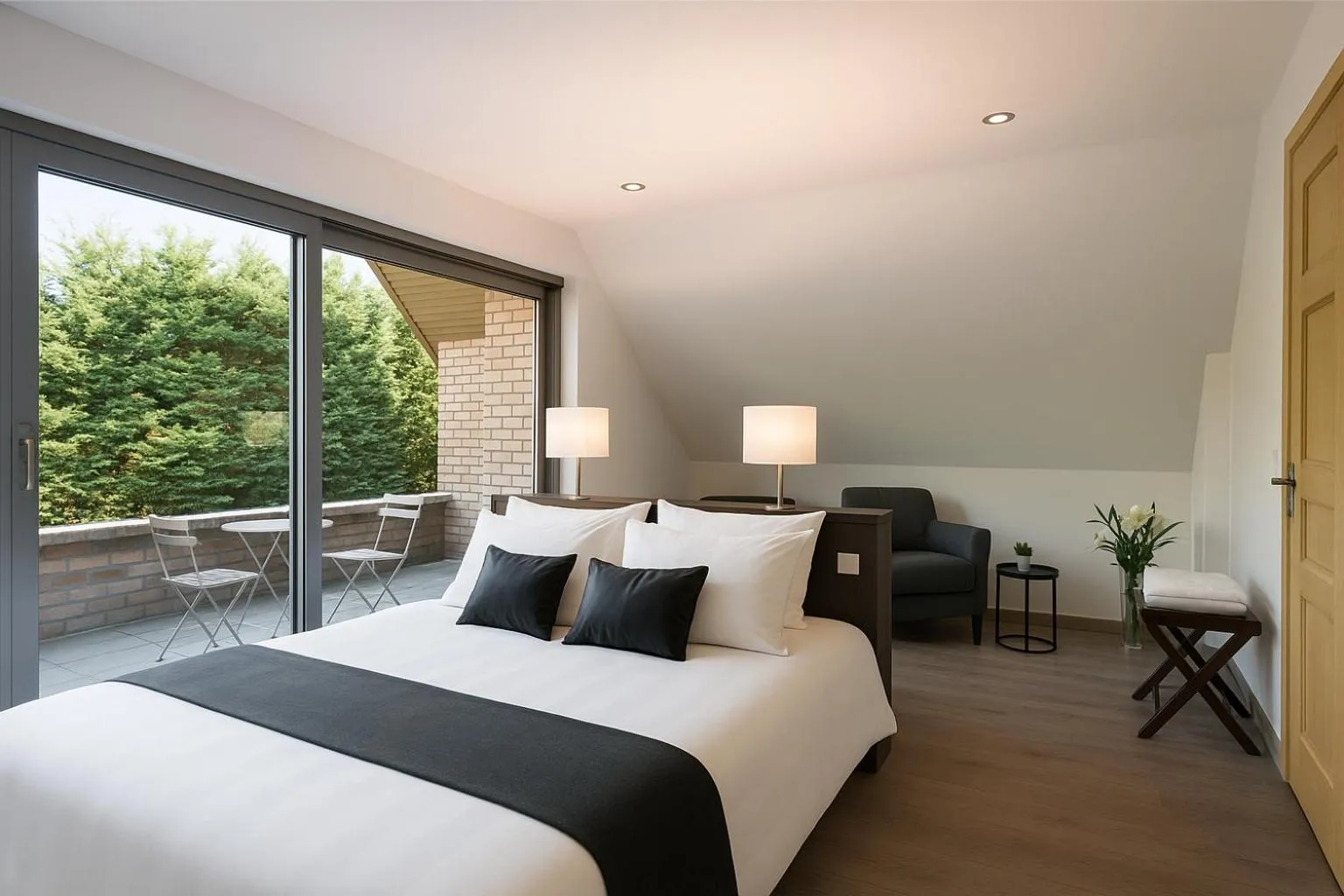 Bedroom, Bed in Espace Zen'ing