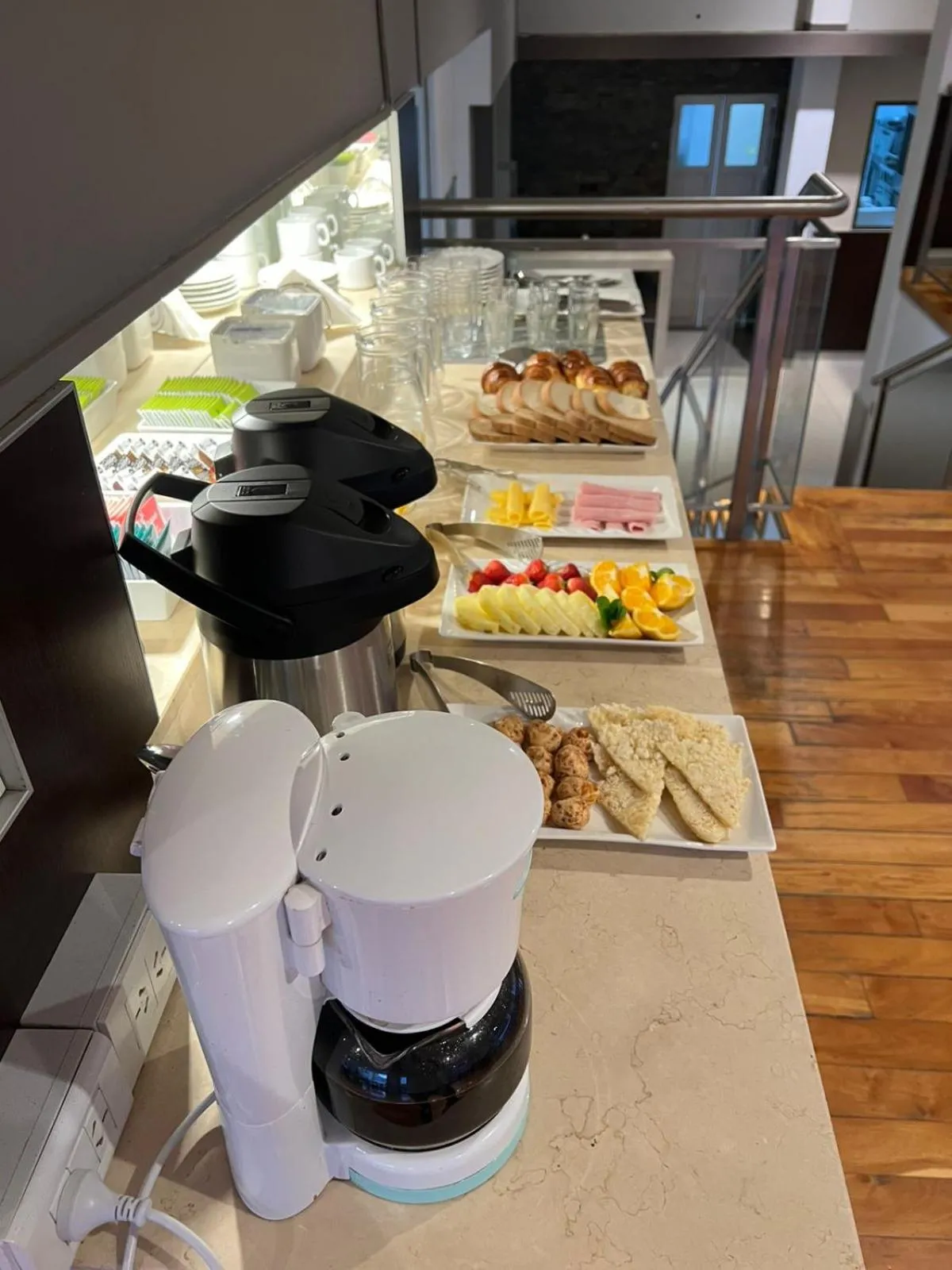 Continental breakfast in Hotel Grand Lago
