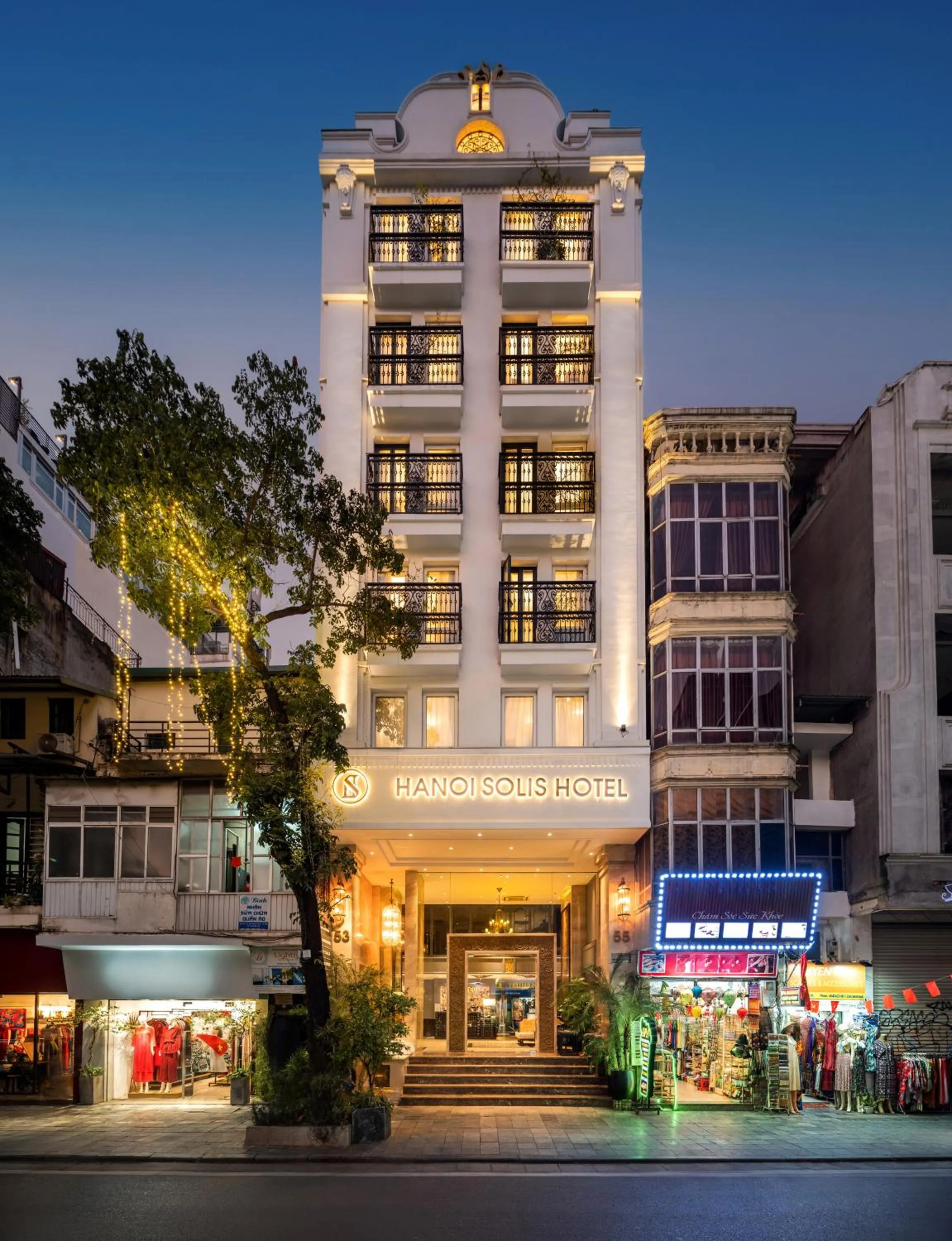 Street view in Hanoi Solis Hotel