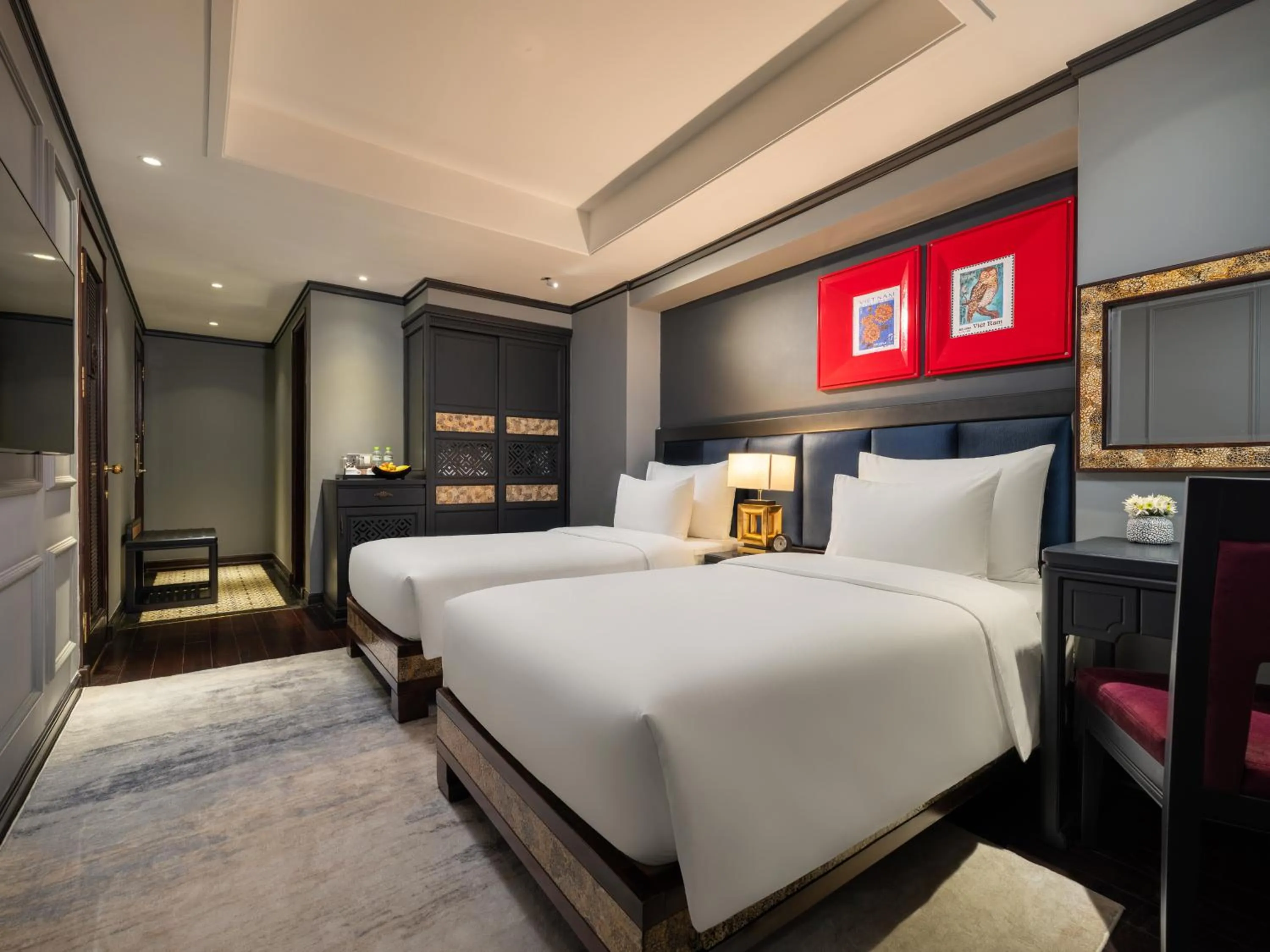 Photo of the whole room, Bed in Hanoi Solis Hotel