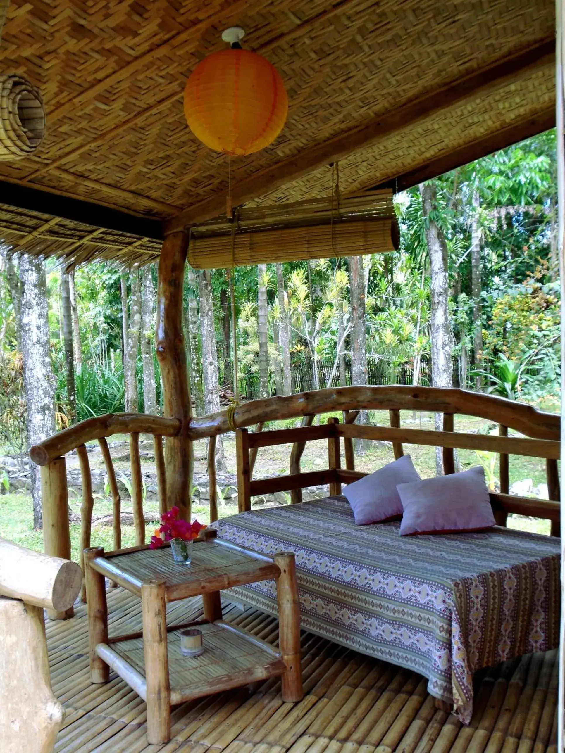 Balcony/Terrace, Bed in Nypa Style Resort Camiguin Balcony/Terrace, Bed in Nypa Style Resort Camiguin