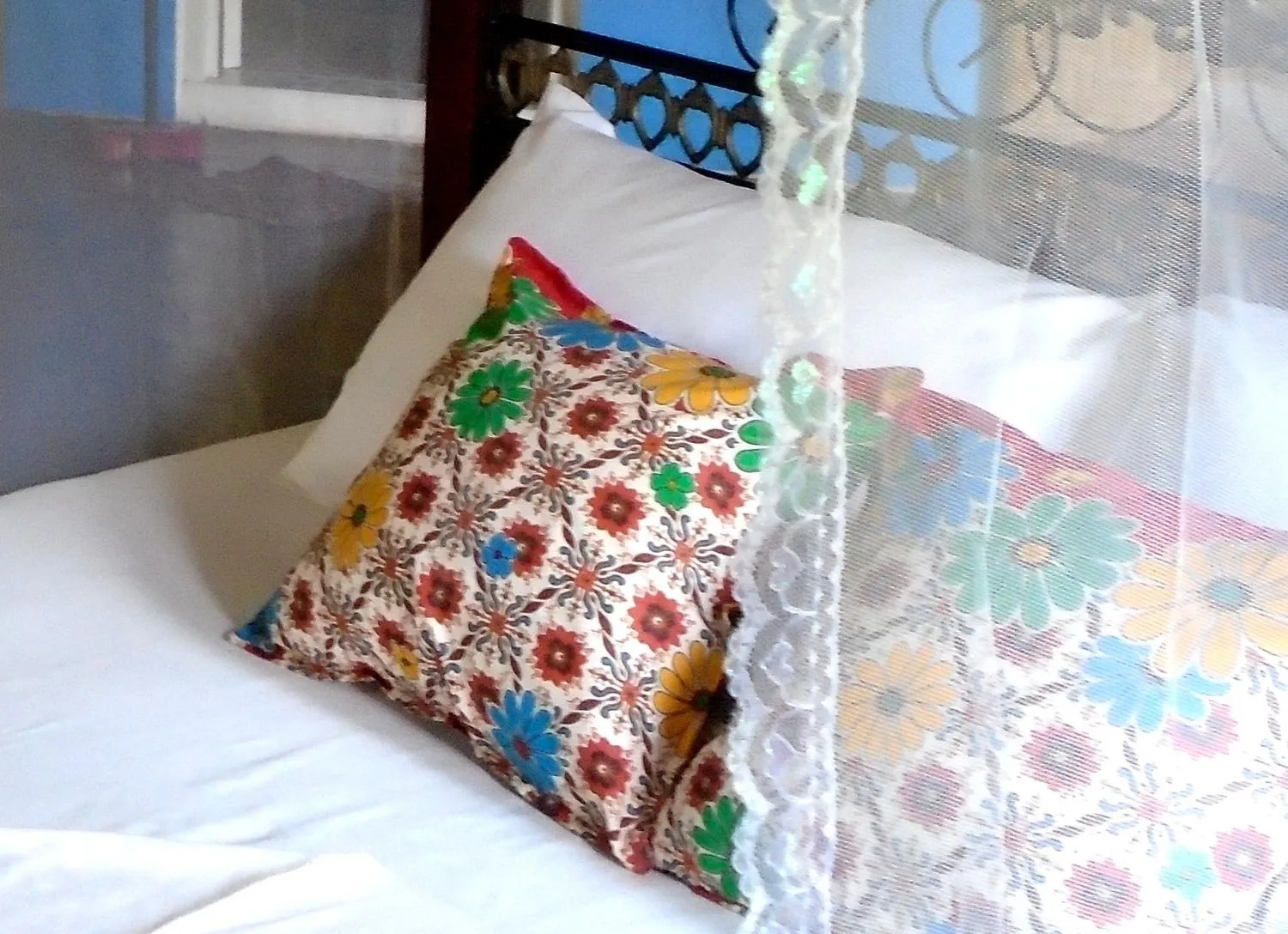 Decorative detail, Bed in Nypa Style Resort Camiguin
