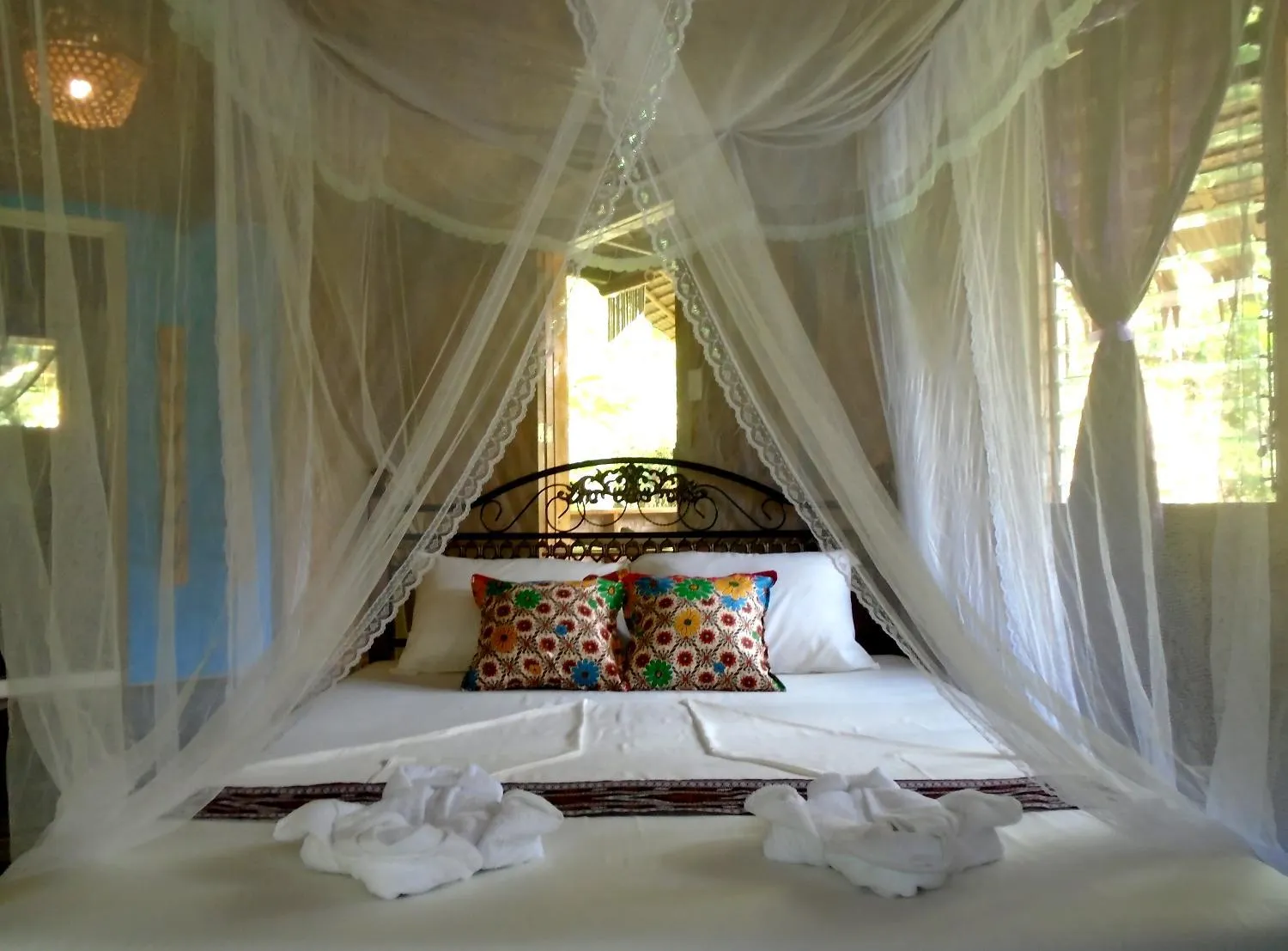 Bed in Nypa Style Resort Camiguin