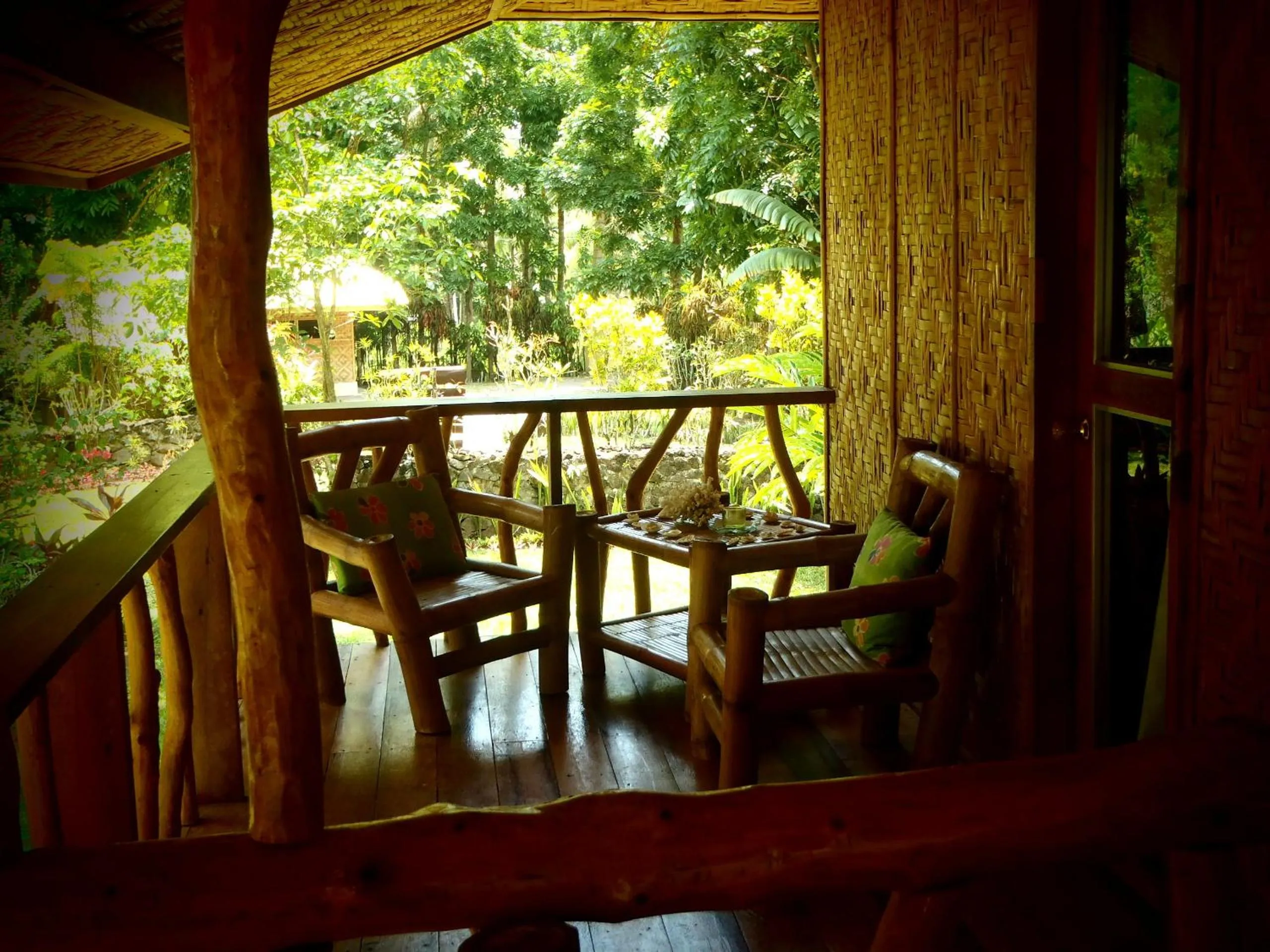 Seating area in Nypa Style Resort Camiguin