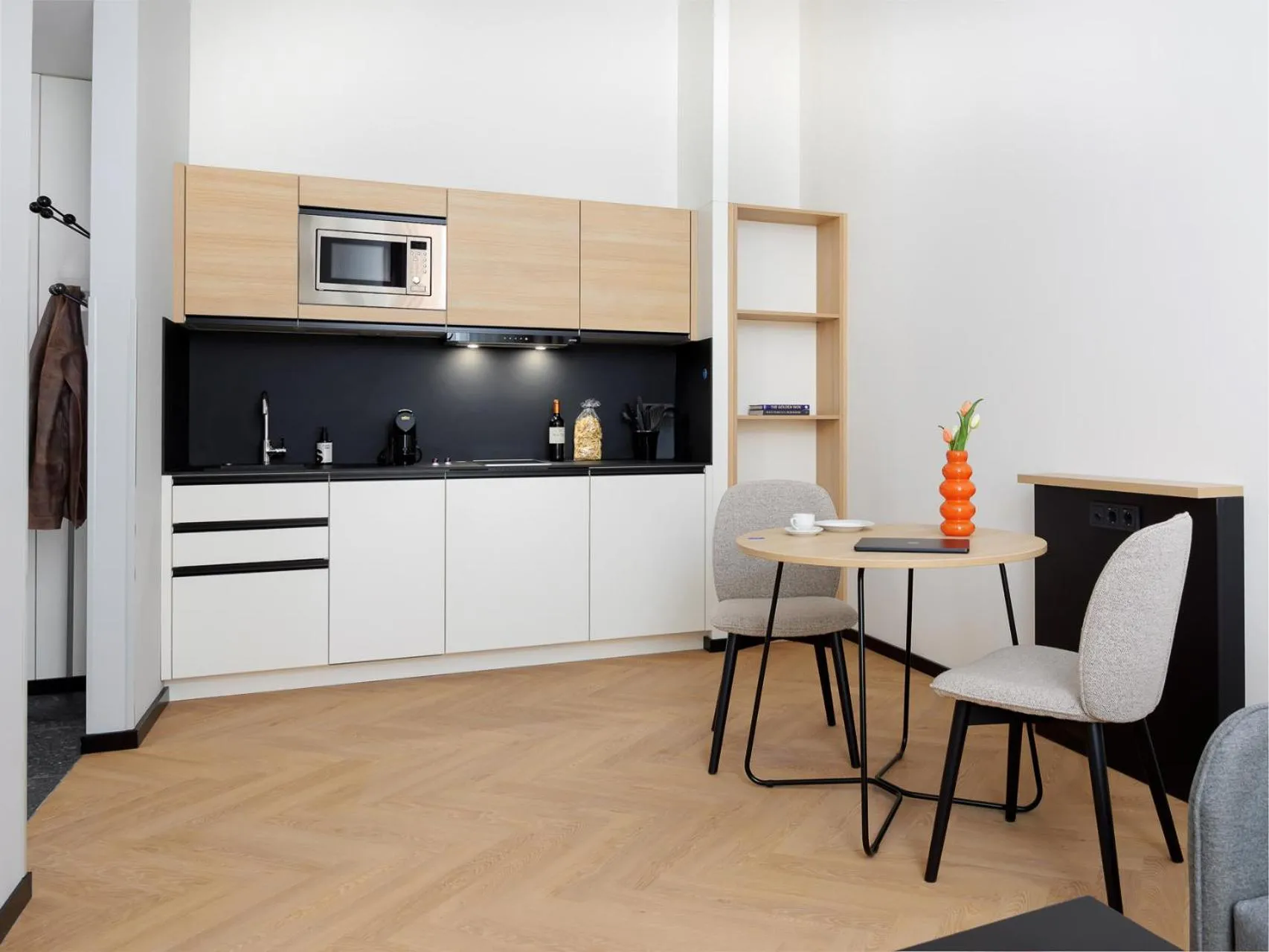 Kitchen or kitchenette in smartments Bielefeld Hauptbahnhof