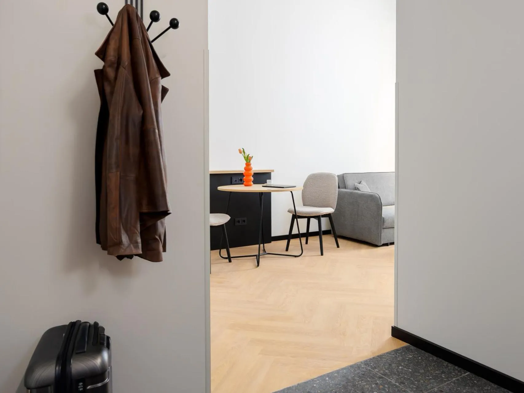 Living room in smartments Bielefeld Hauptbahnhof