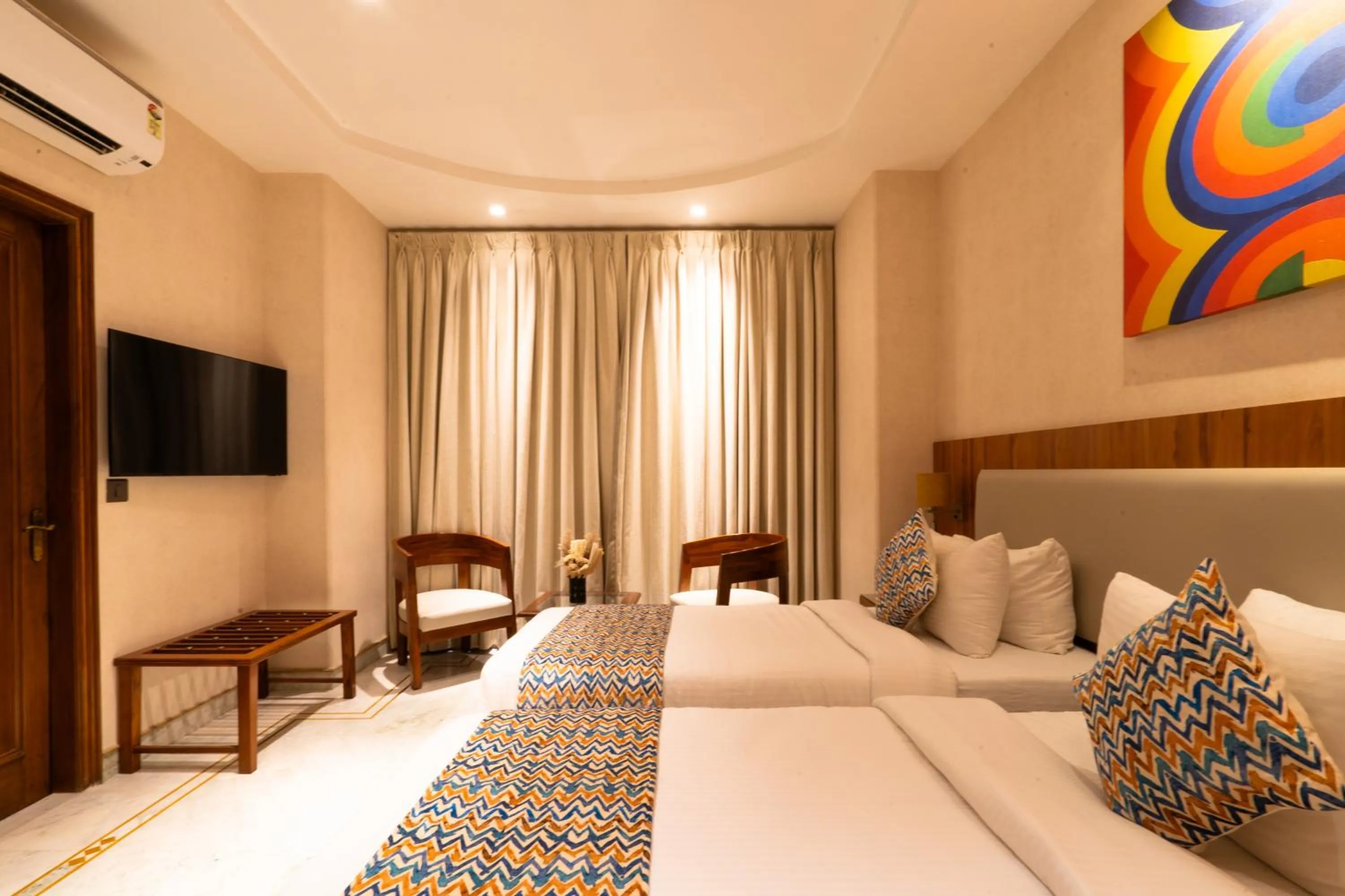 Bedroom, Bed in Hotel Bluestone Prime Nehru Place by The Cosy hotels