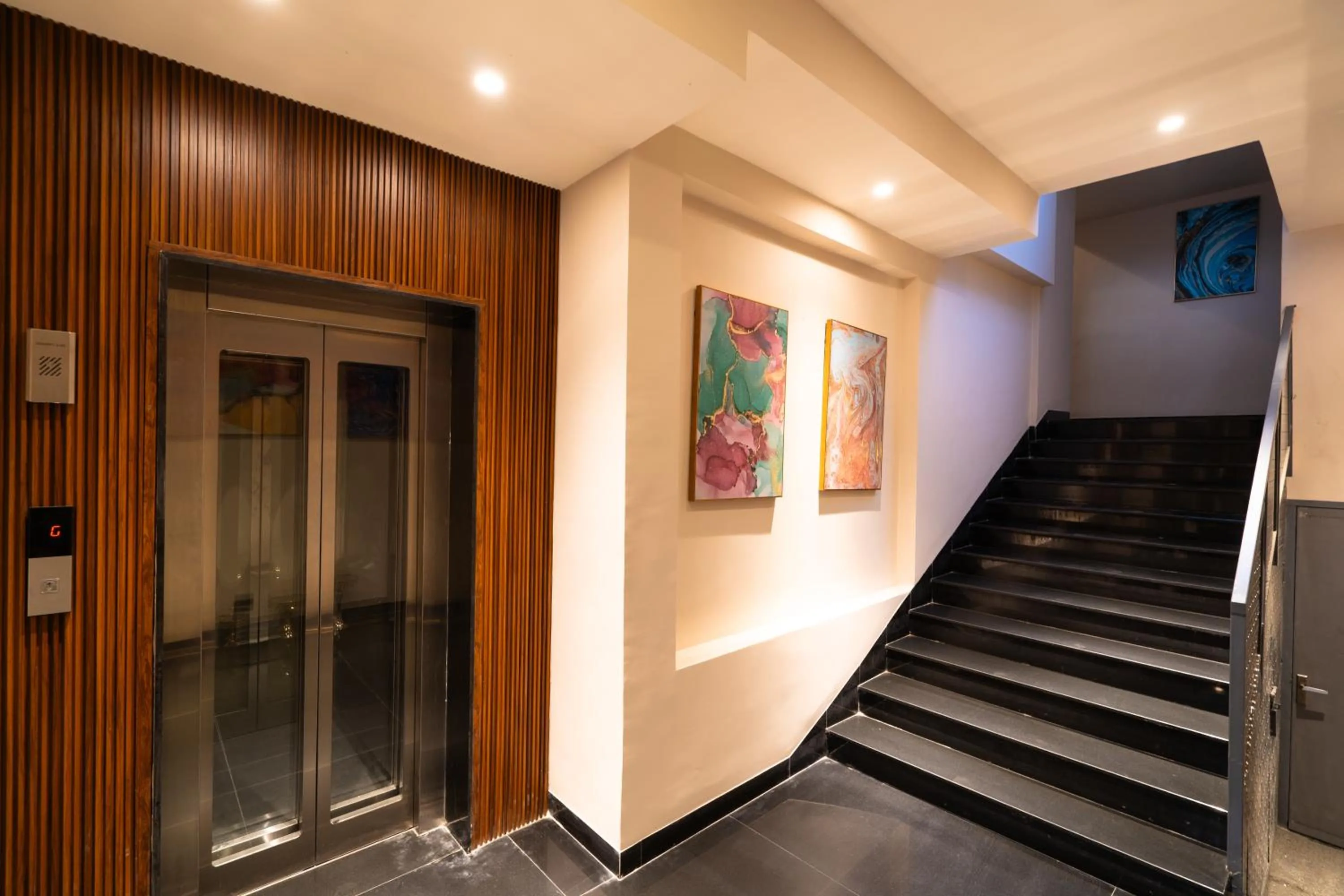 elevator in Hotel Bluestone Prime Nehru Place by The Cosy hotels