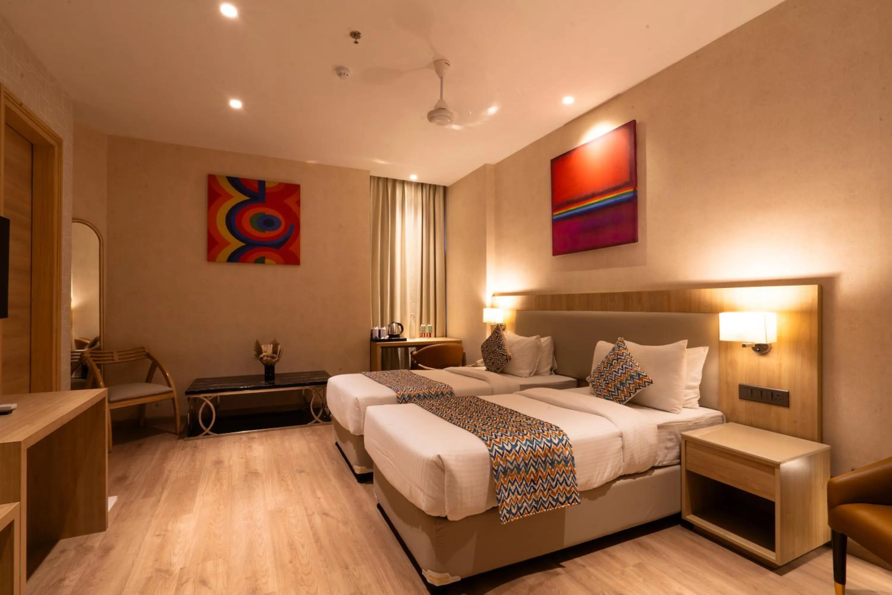 Bedroom, Bed in Hotel Bluestone Prime Nehru Place by The Cosy hotels