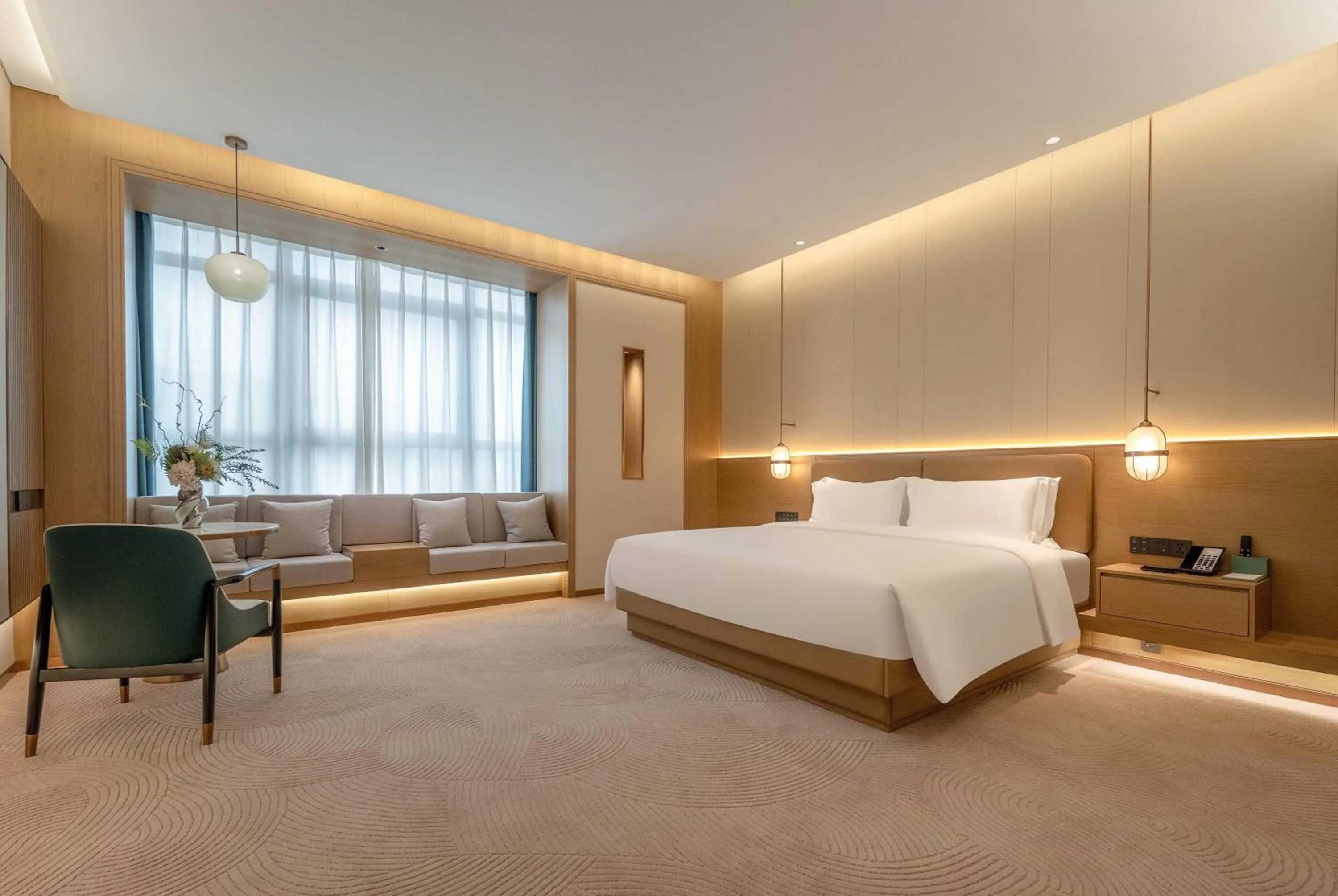 Bed in Wyndham Garden Shanghai Songjiang