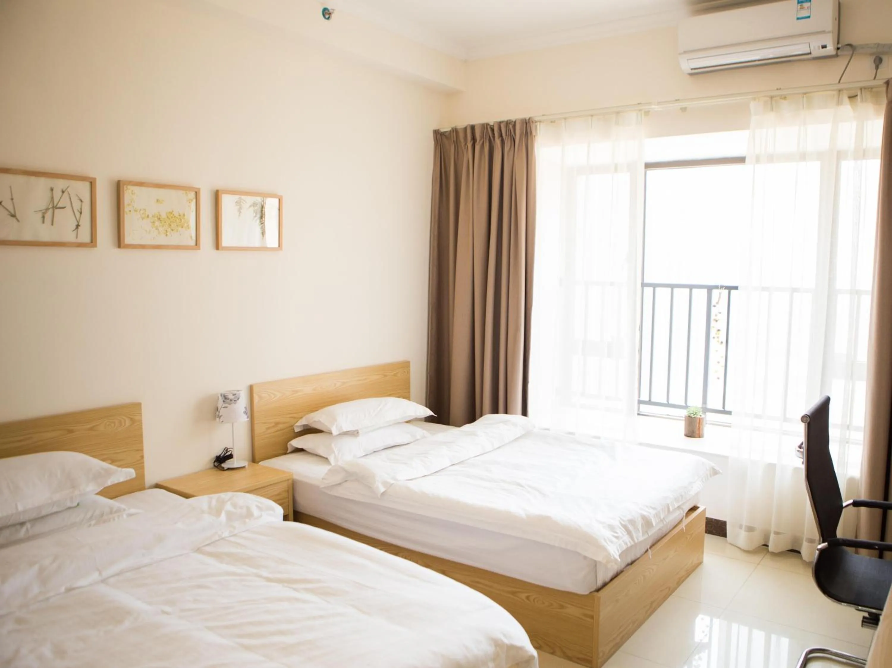 Decorative detail, Bed in Xizhengjia Apartment Hotel Pazhou Complex