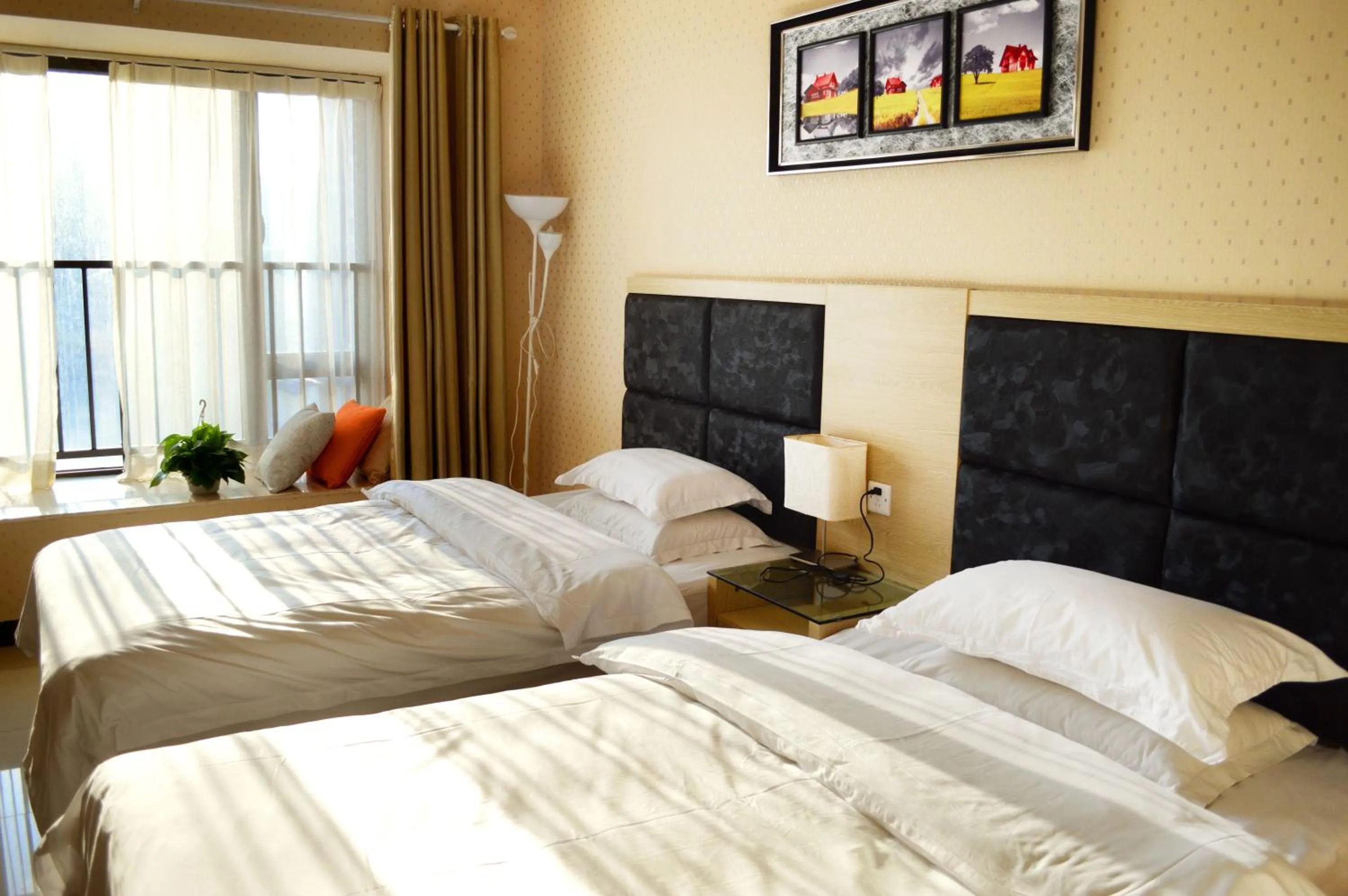 Decorative detail, Bed in Xizhengjia Apartment Hotel Pazhou Complex