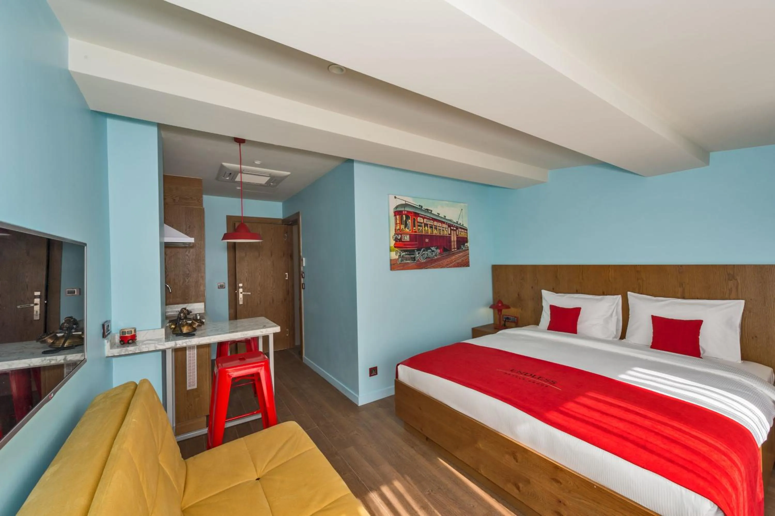 Decorative detail, Bed in Taksim Istanbul Nis Hotel - Istiklal Street