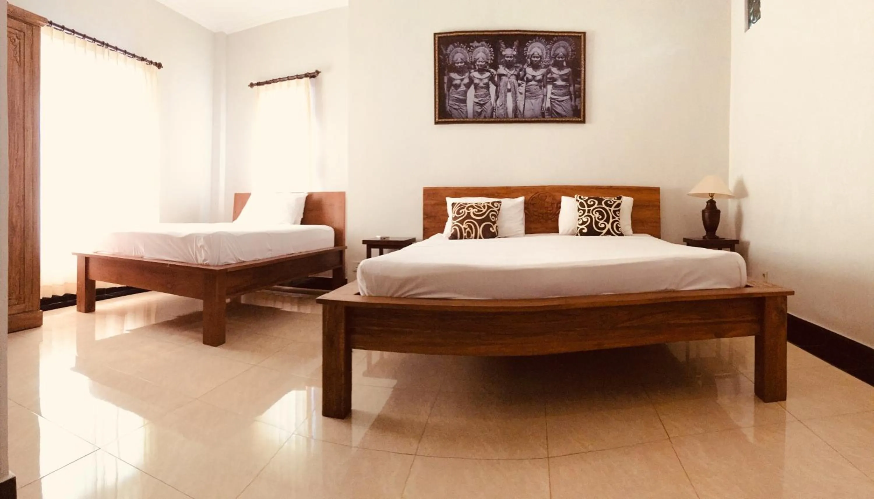 Bed in Wina Ubud B&B