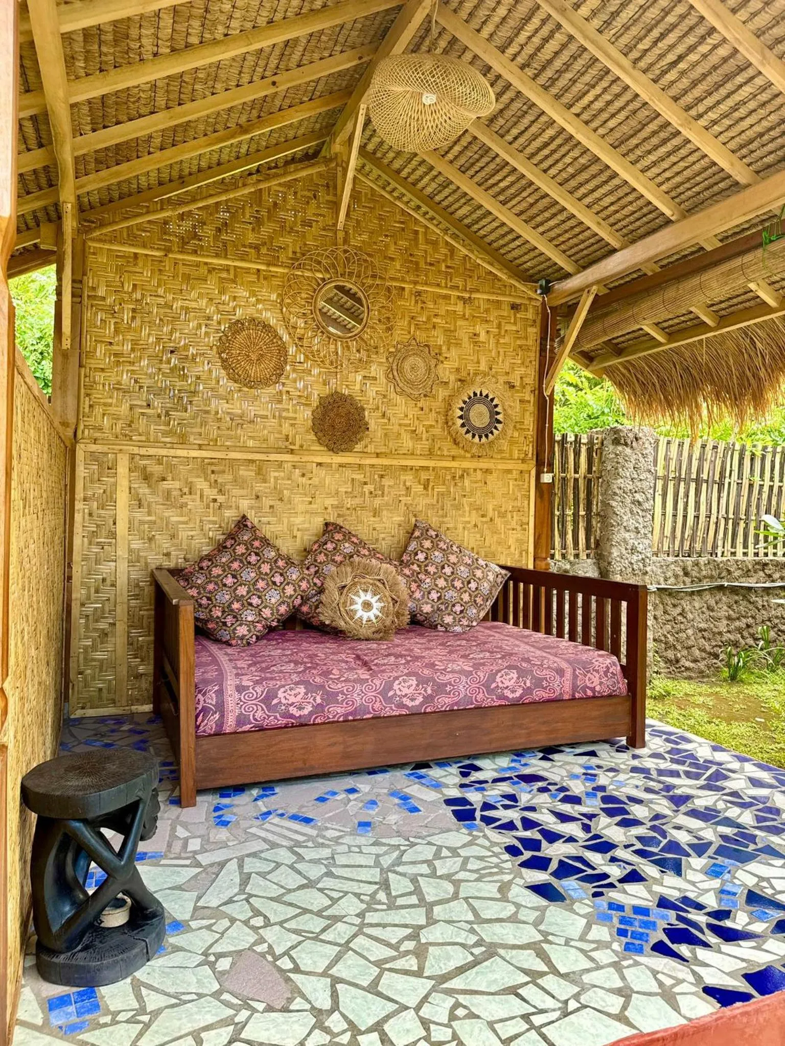 Seating area in Kampung Meno Bungalows