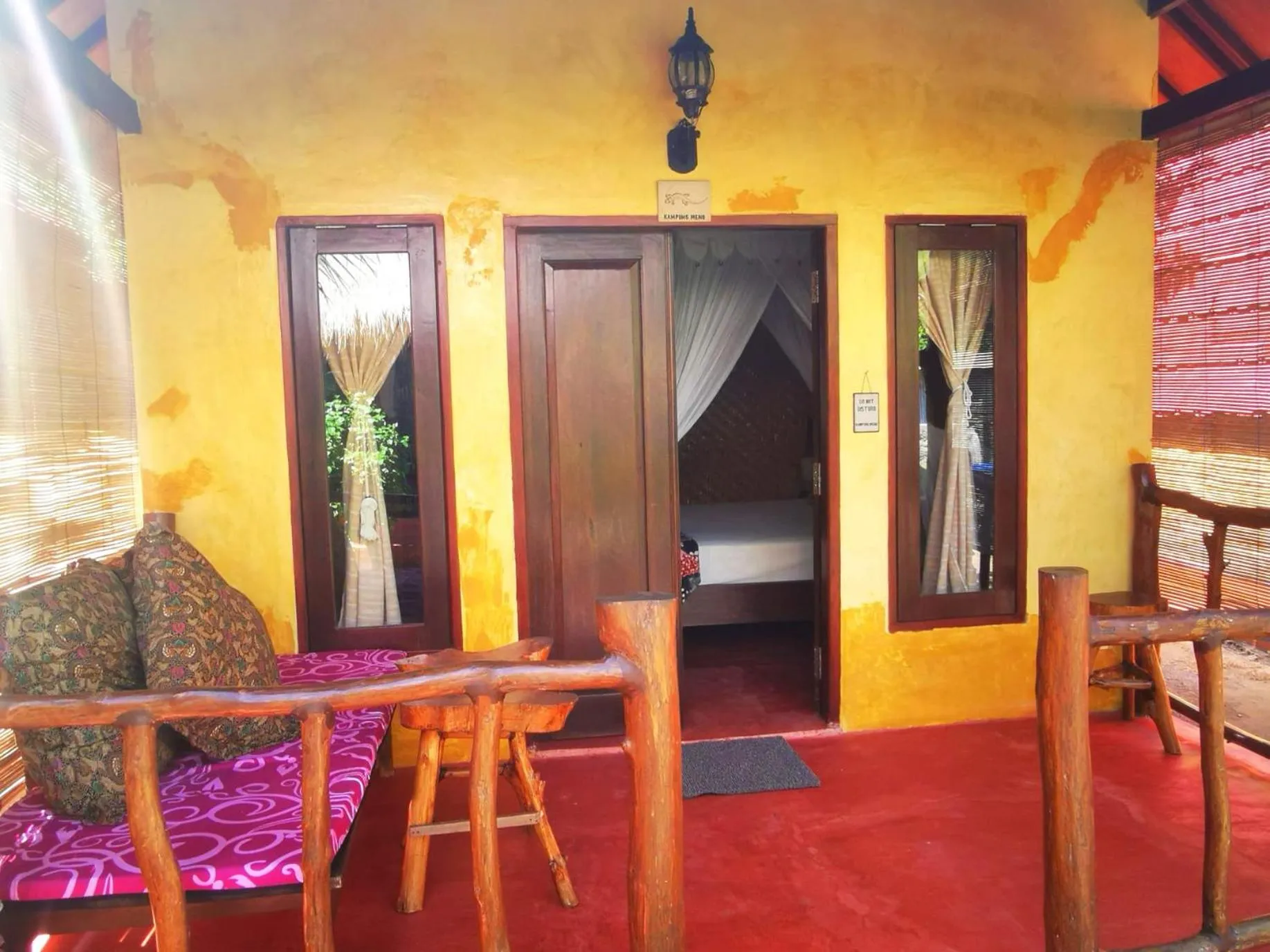 Seating area in Kampung Meno Bungalows