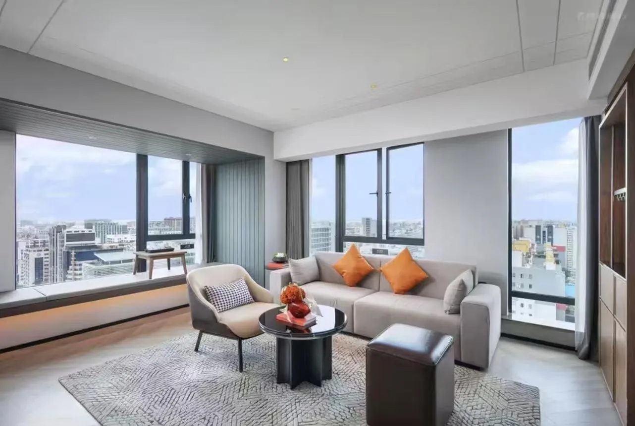 Living room in UrCove By Hyatt Shantou Xinyicheng Huanghe Road
