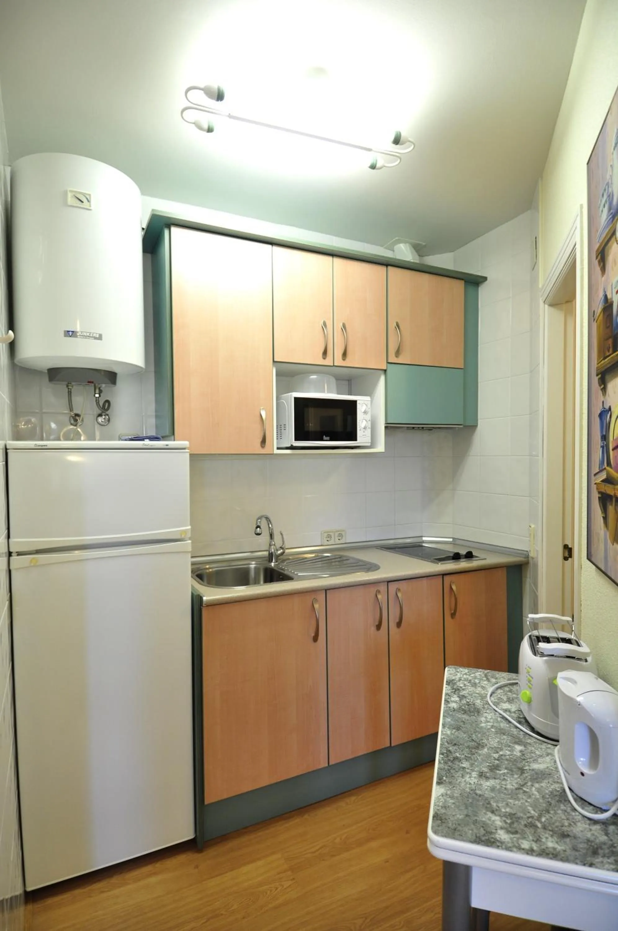 Kitchen or kitchenette in Hotel Apartamentos Aralso Sotillo
