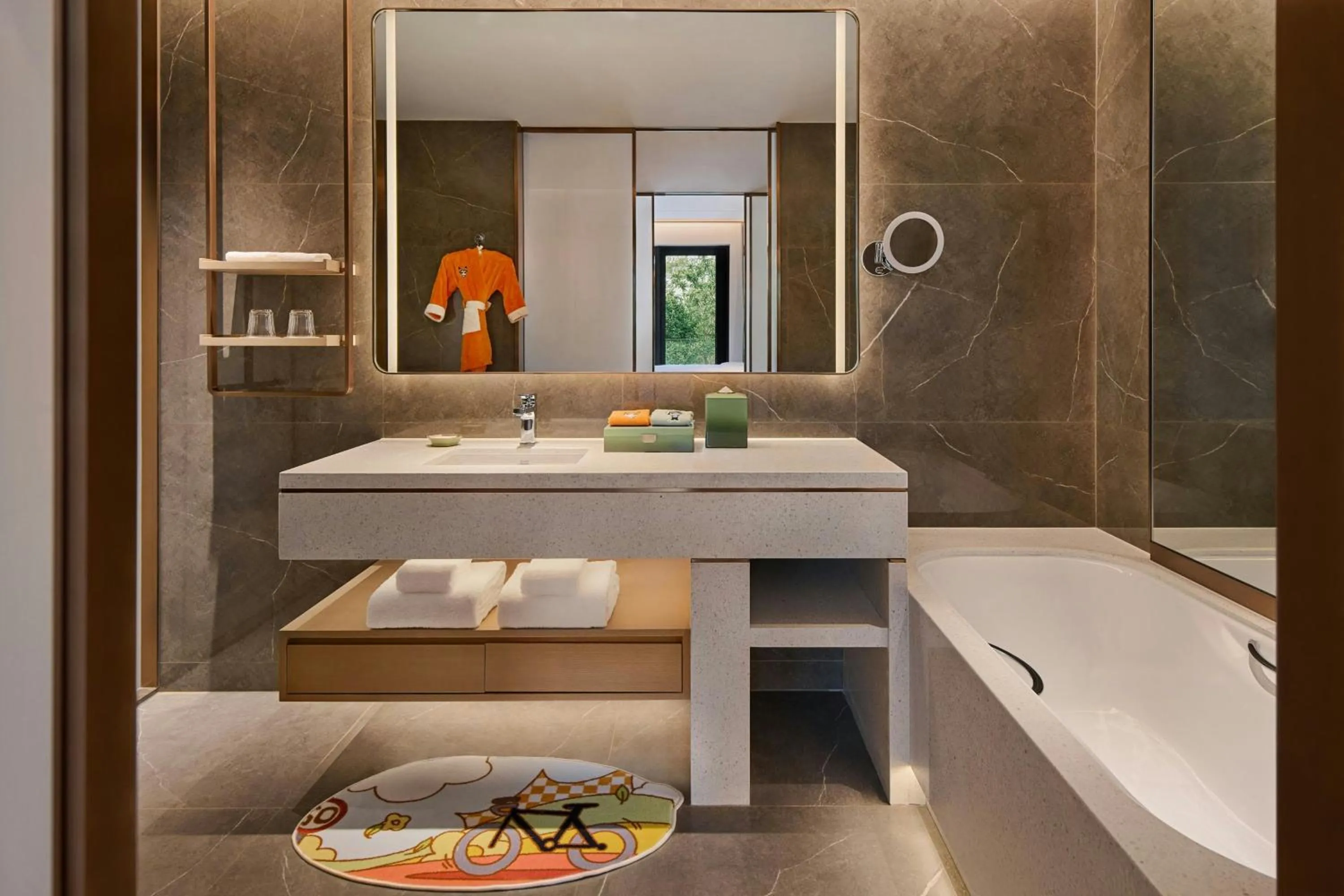 Bathroom in Suzhou Marriott Hotel Yangcheng Lake