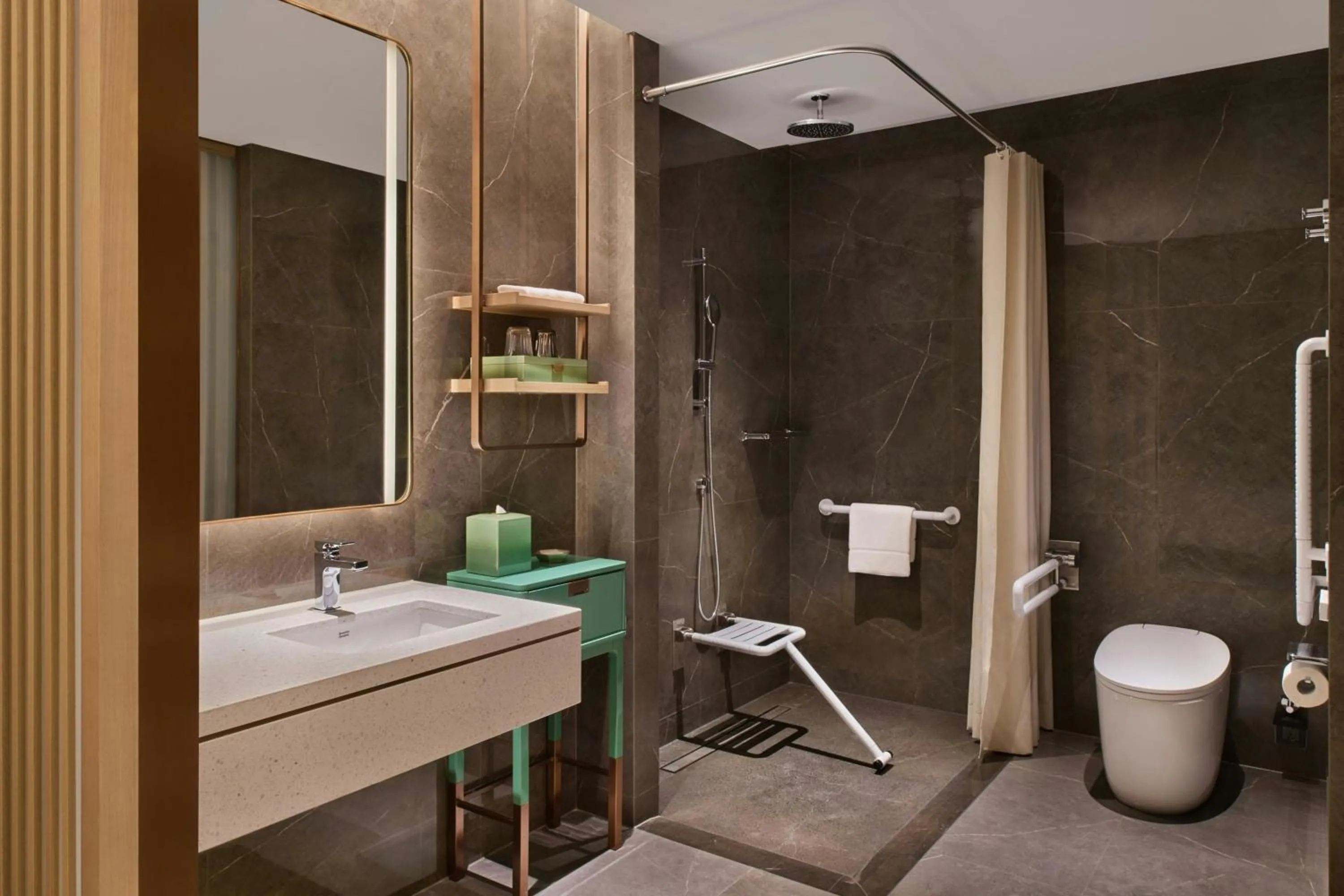 Bathroom in Suzhou Marriott Hotel Yangcheng Lake
