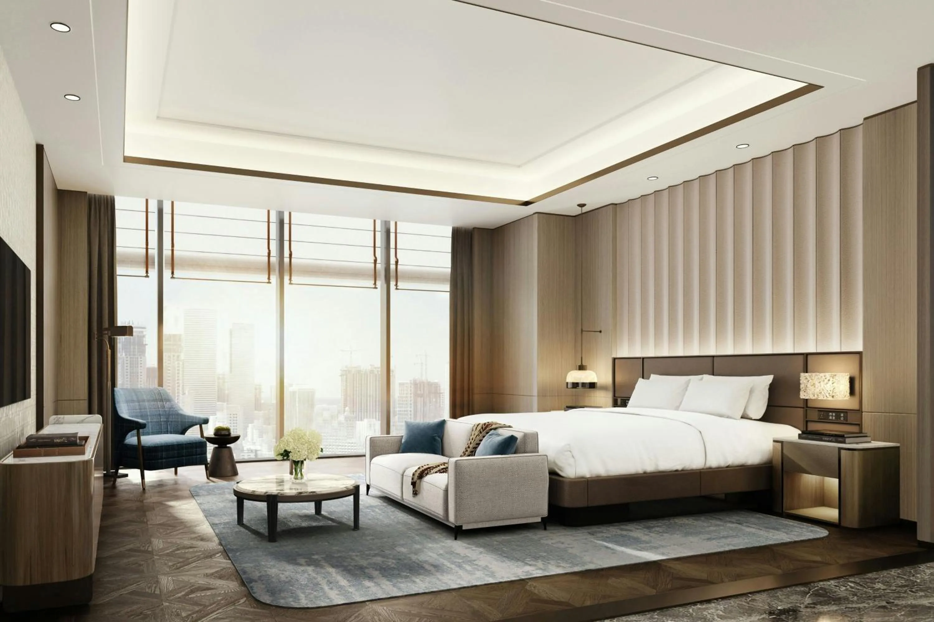 Bedroom, Bed in Xi'an Marriott Hotel High-Tech Zone