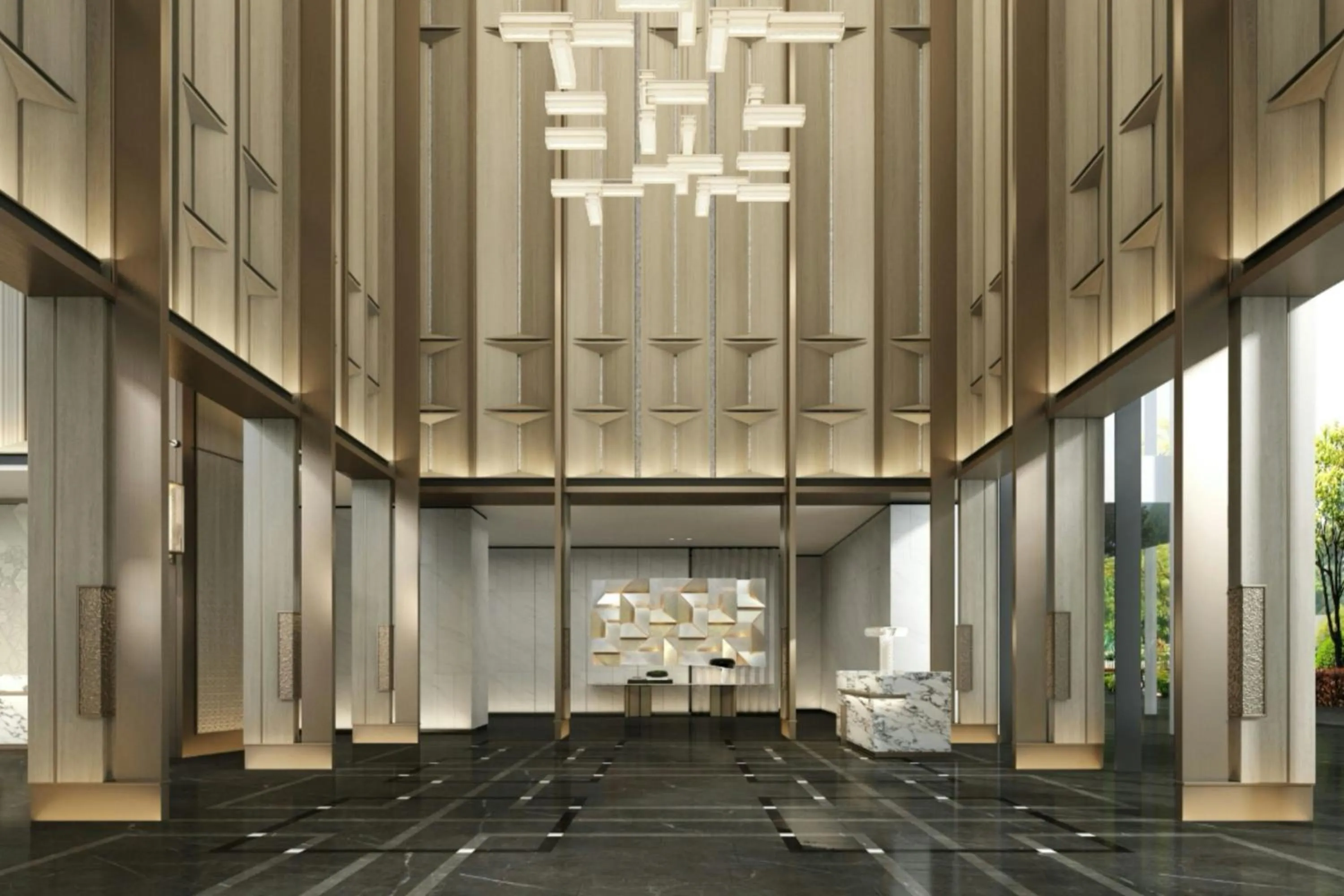 Lobby or reception in Xi'an Marriott Hotel High-Tech Zone
