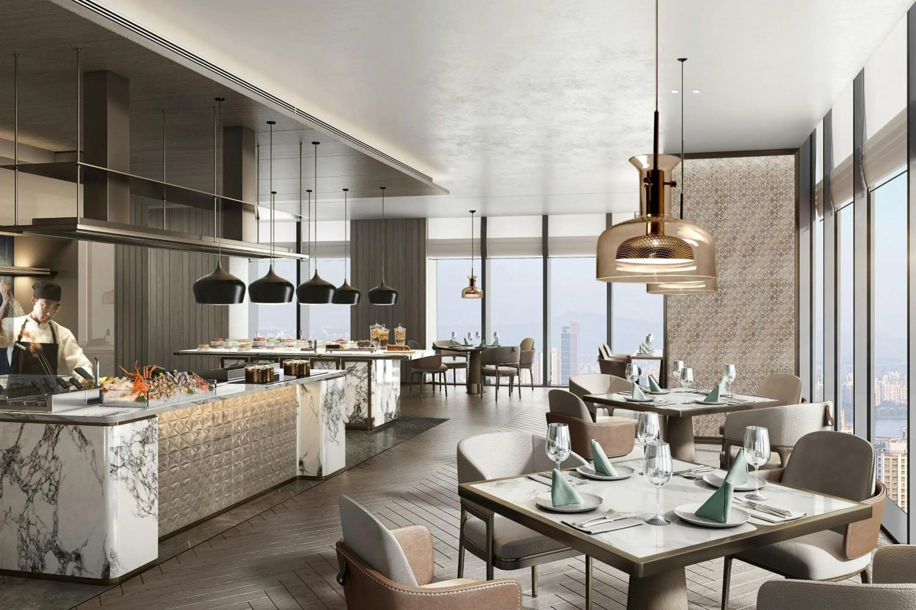 Lounge or bar in Xi'an Marriott Hotel High-Tech Zone