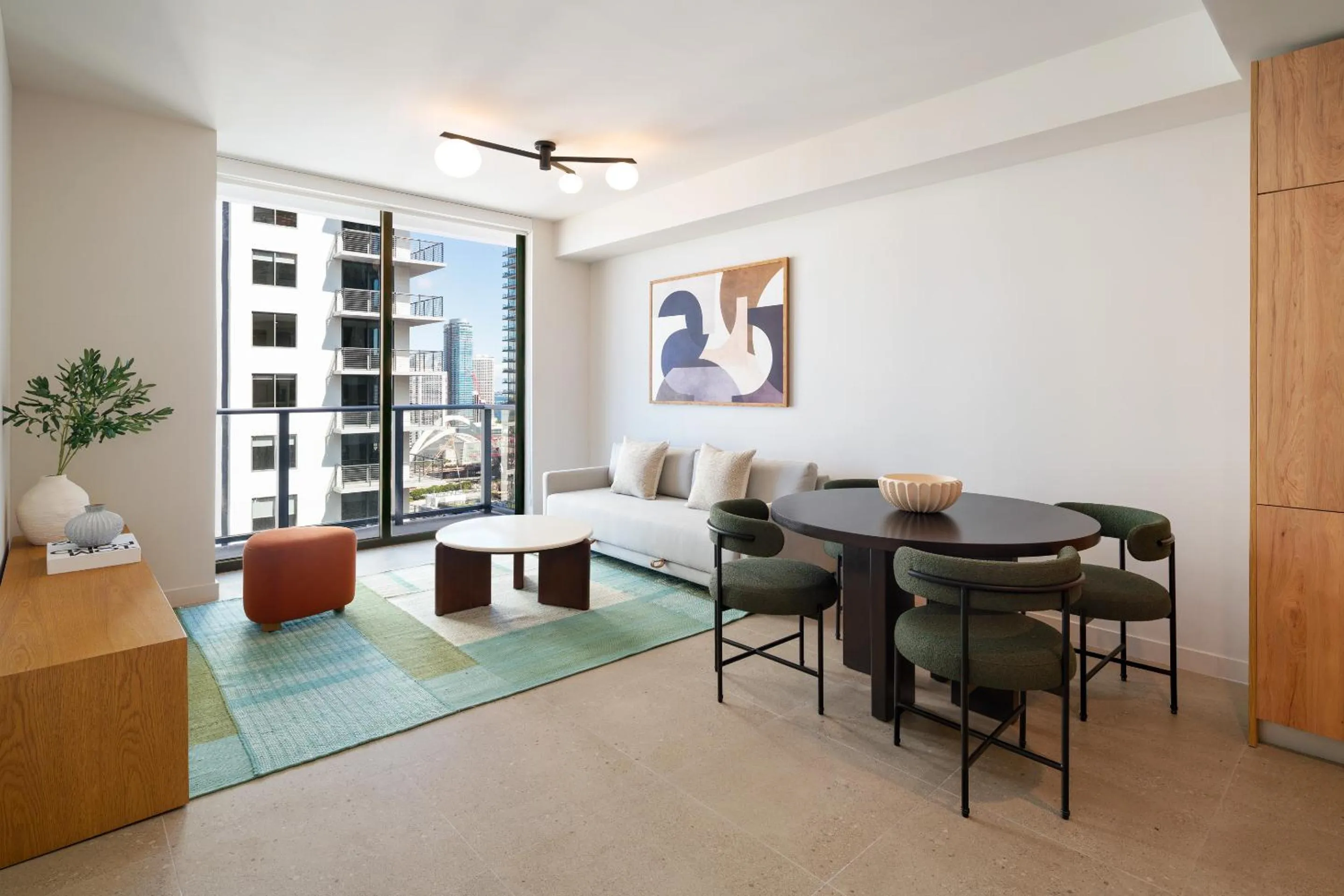 Living room in The Crosby Miami Worldcenter
