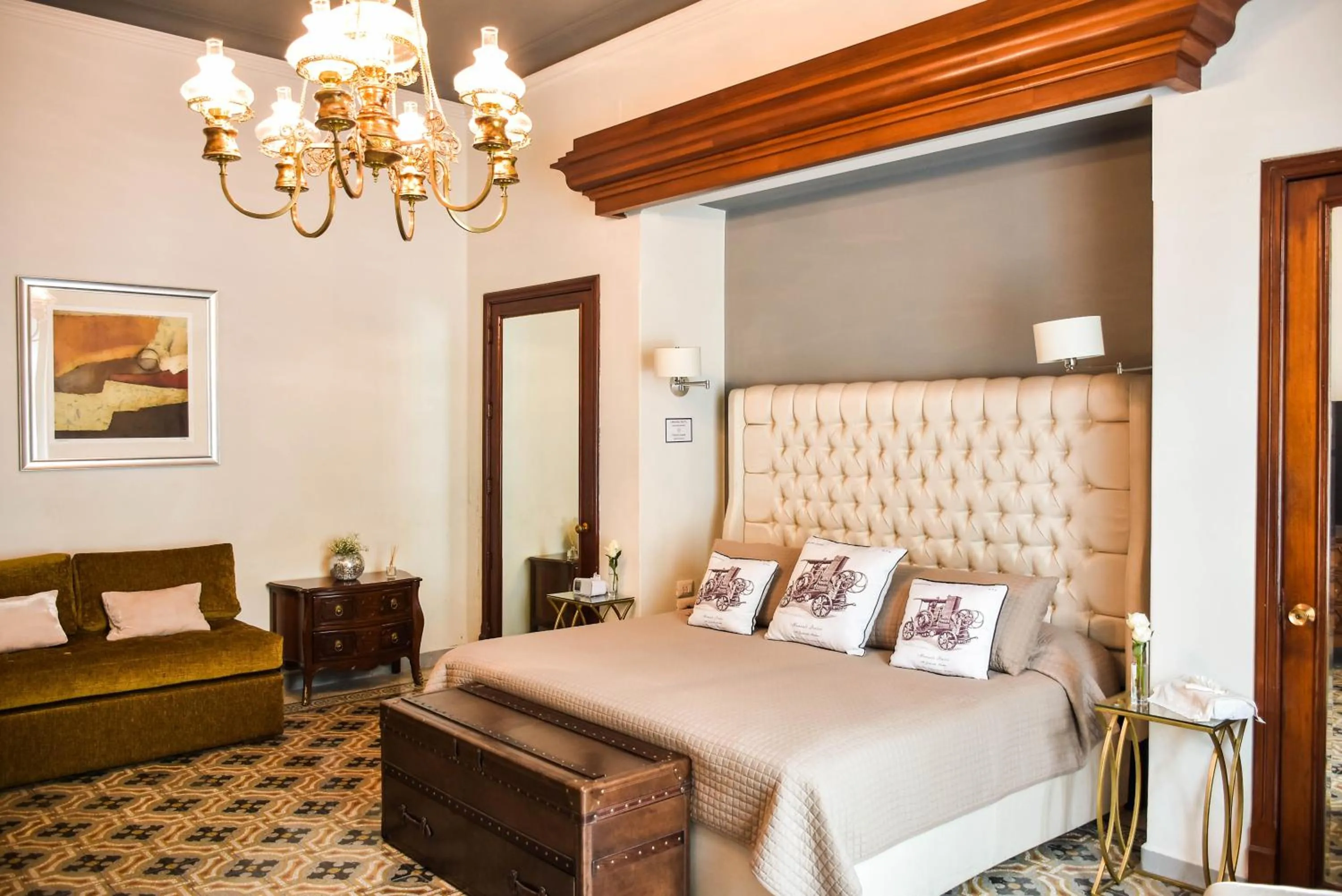 Bed in Hotel Boutique Casa del Jardín Aguascalientes