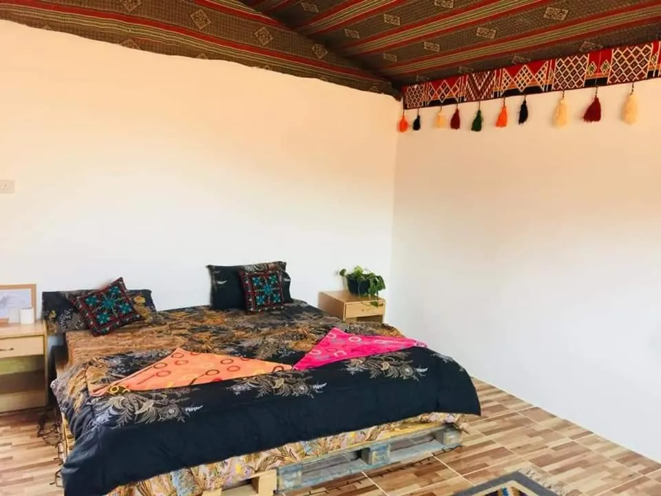 Bathroom, Bed in Martian Desert Camp