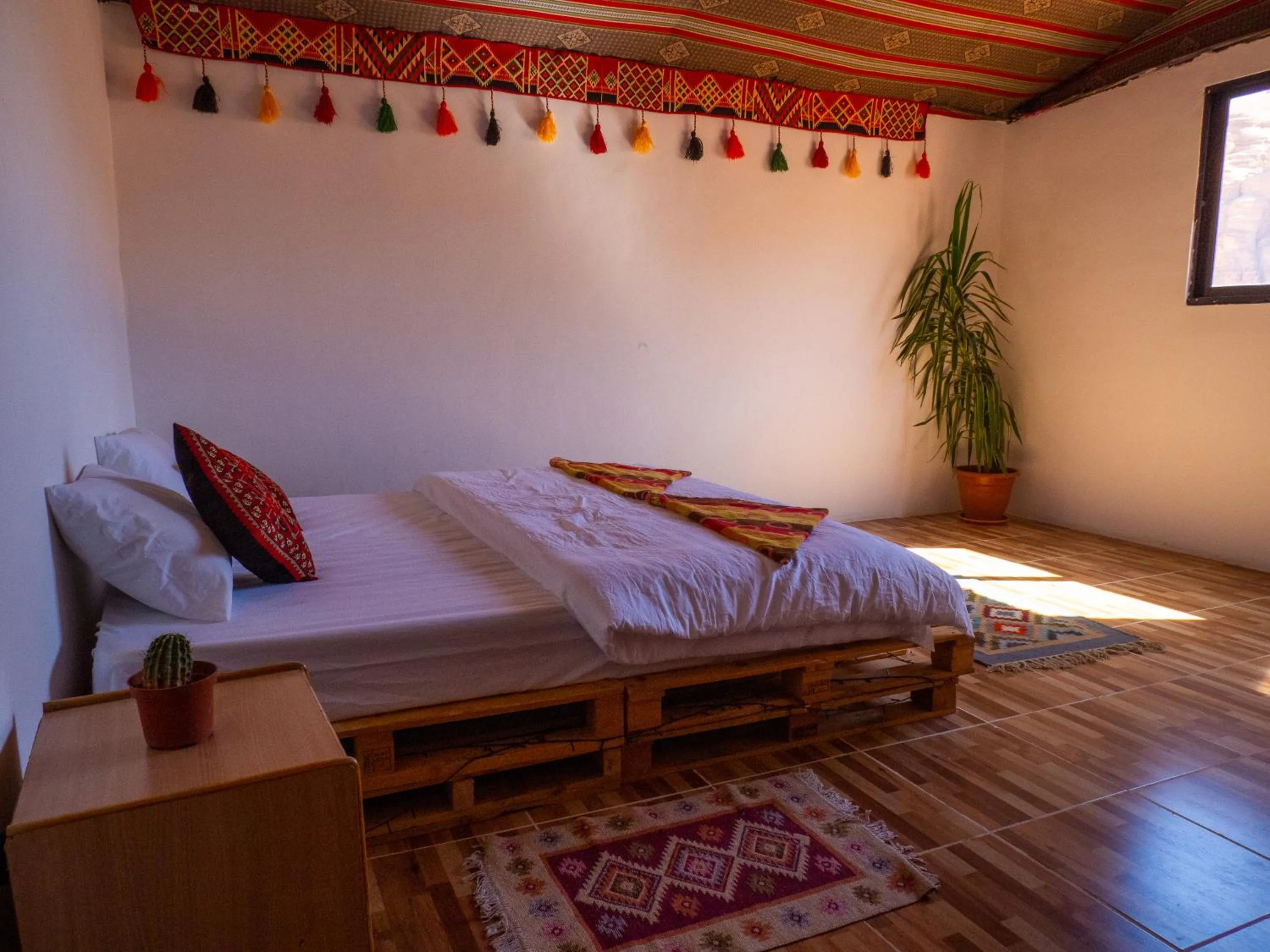 Bed in Martian Desert Camp