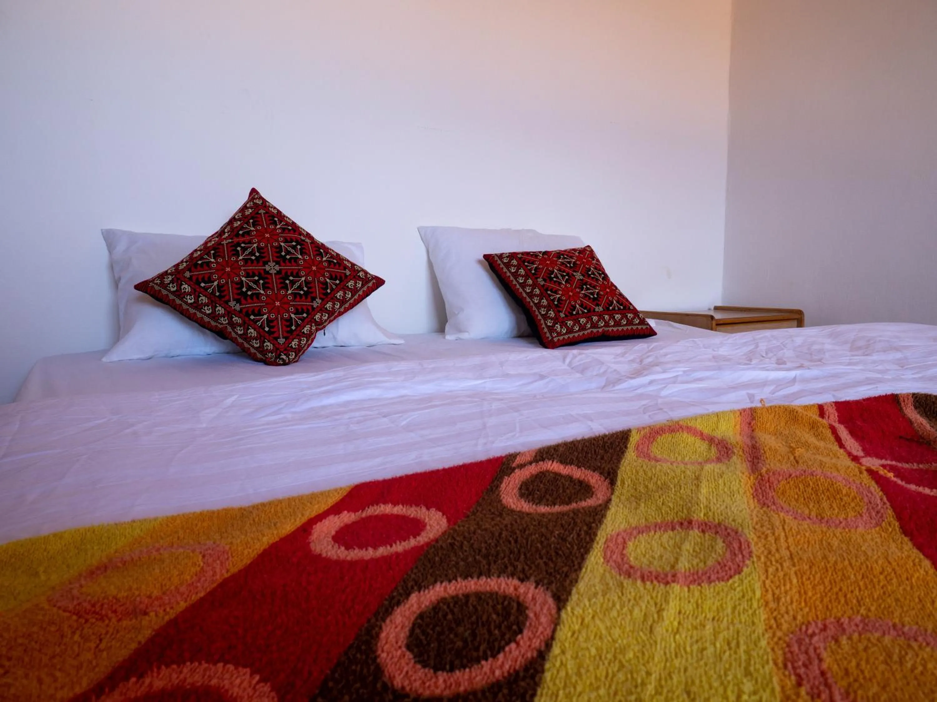 Bed in Martian Desert Camp
