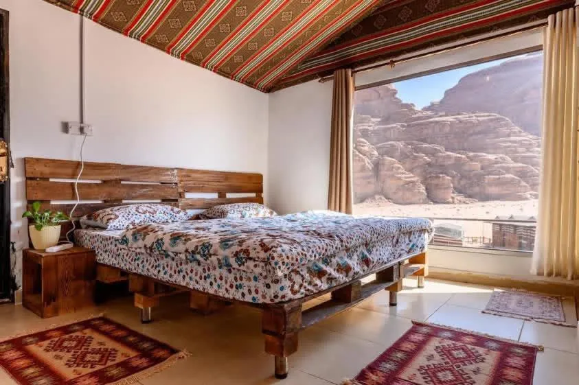 Bed in Martian Desert Camp